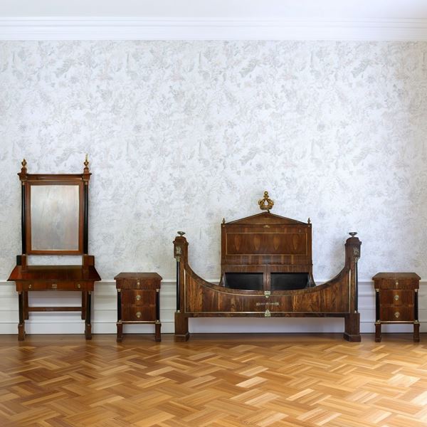 Emiliana bedroom with walnut veneer 