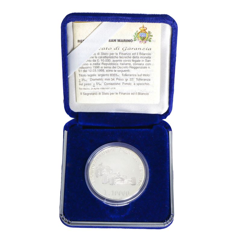 Moneta d'argento celebrativa "50 anni Ferrari"