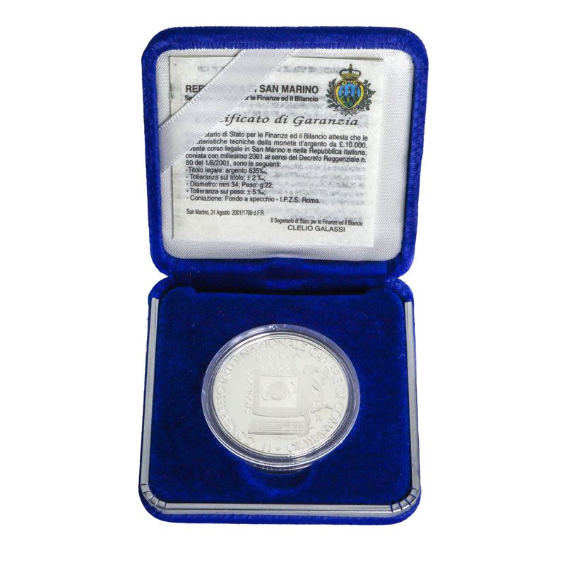 Moneta d'argento celebrativa del "network delle camere di commercio mondiali"