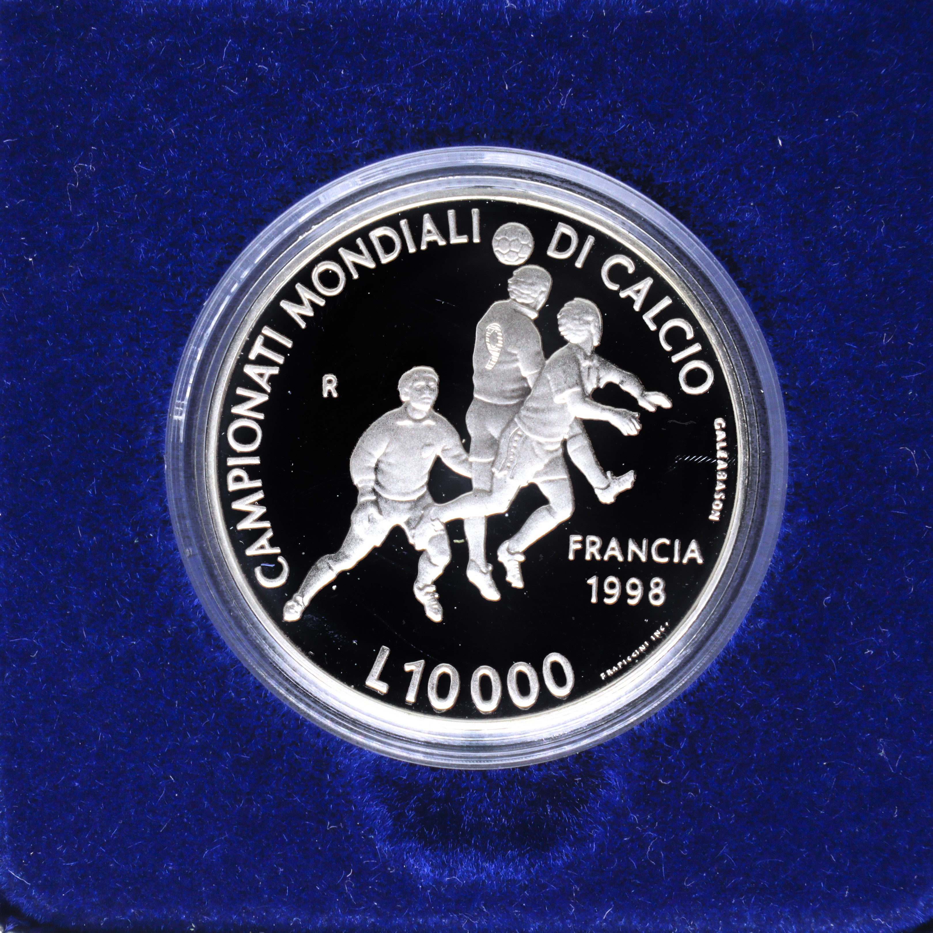 Moneta d'argento celebrativa "campionati mondiali di calcio"