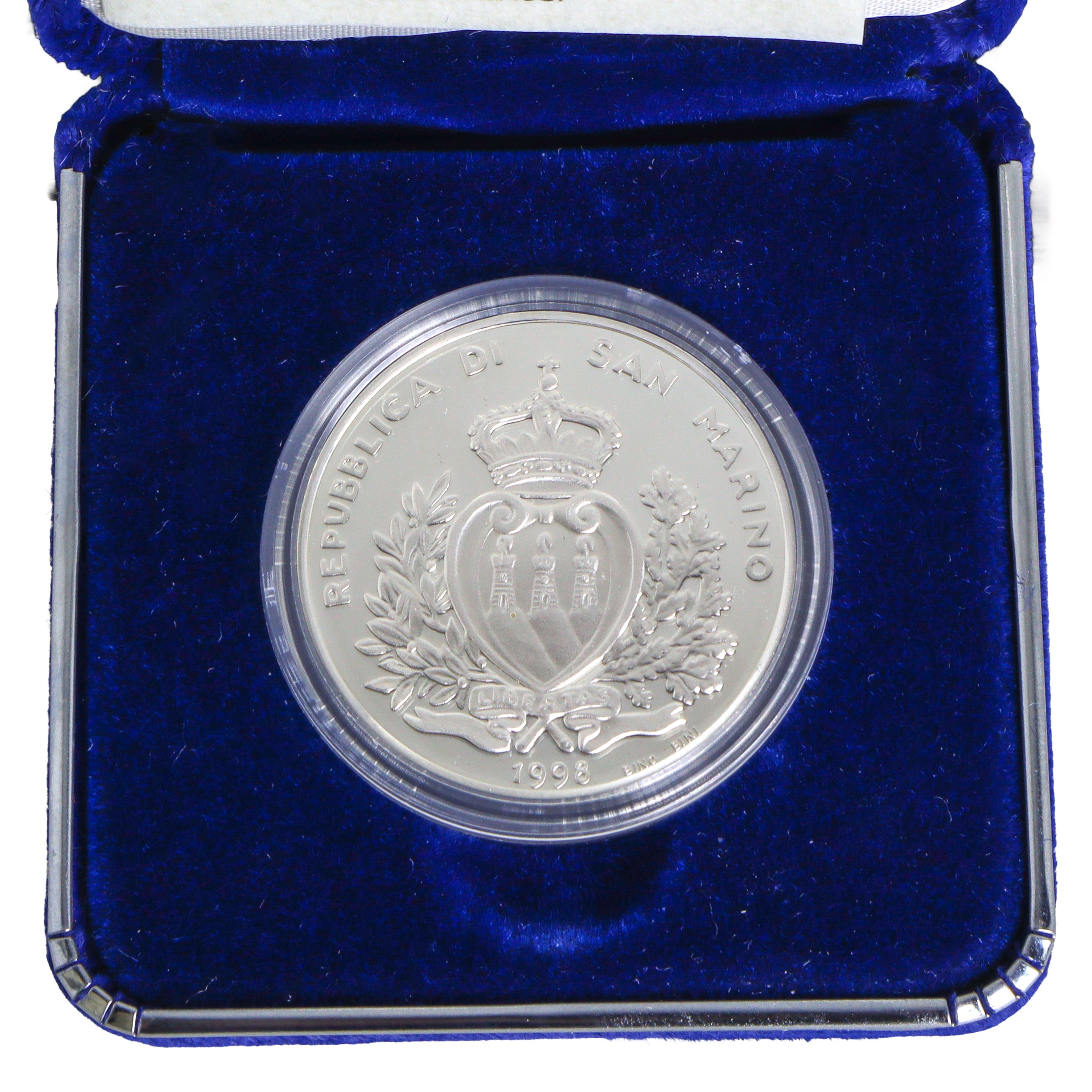 Moneta d'argento celebrativa "campionati mondiali di calcio"