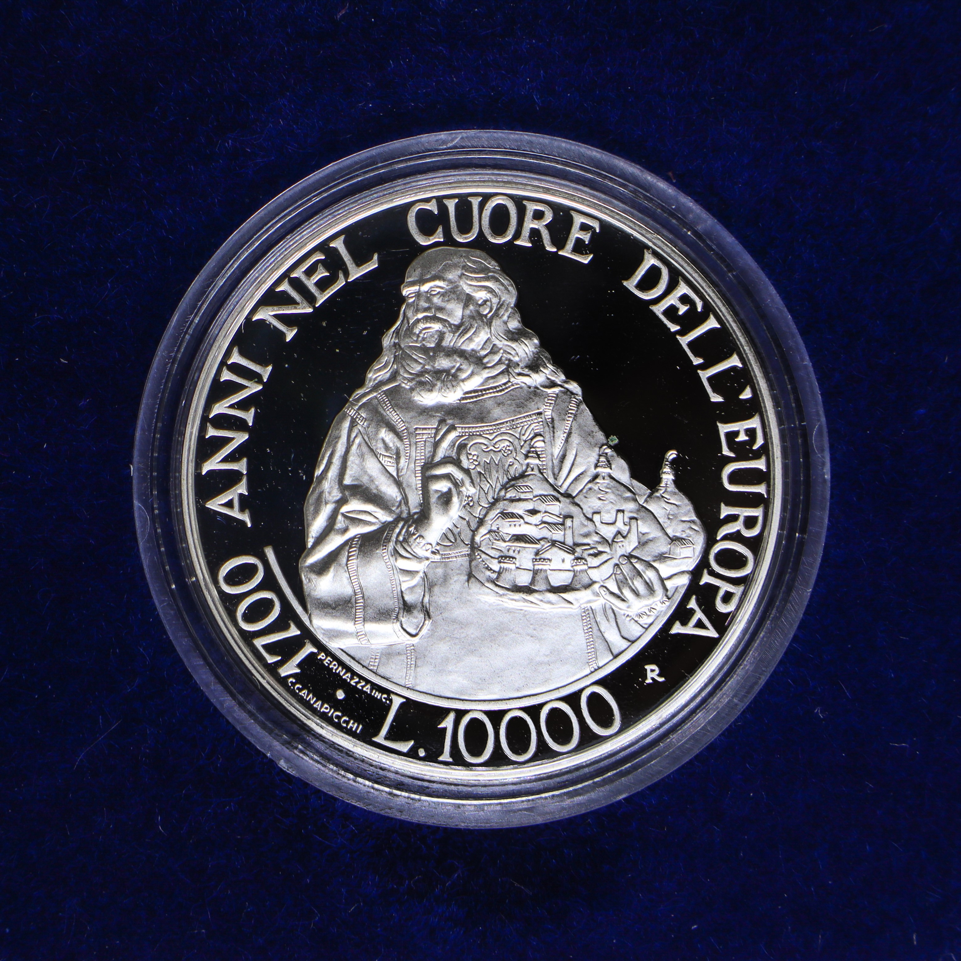 Moneta d'argento celebrativa "1700 anni dalla fondazione della repubblica"