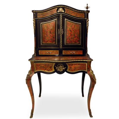 Mobile Napoleone III, con inserti in metallo, h cm 144 x 82,5 x 50