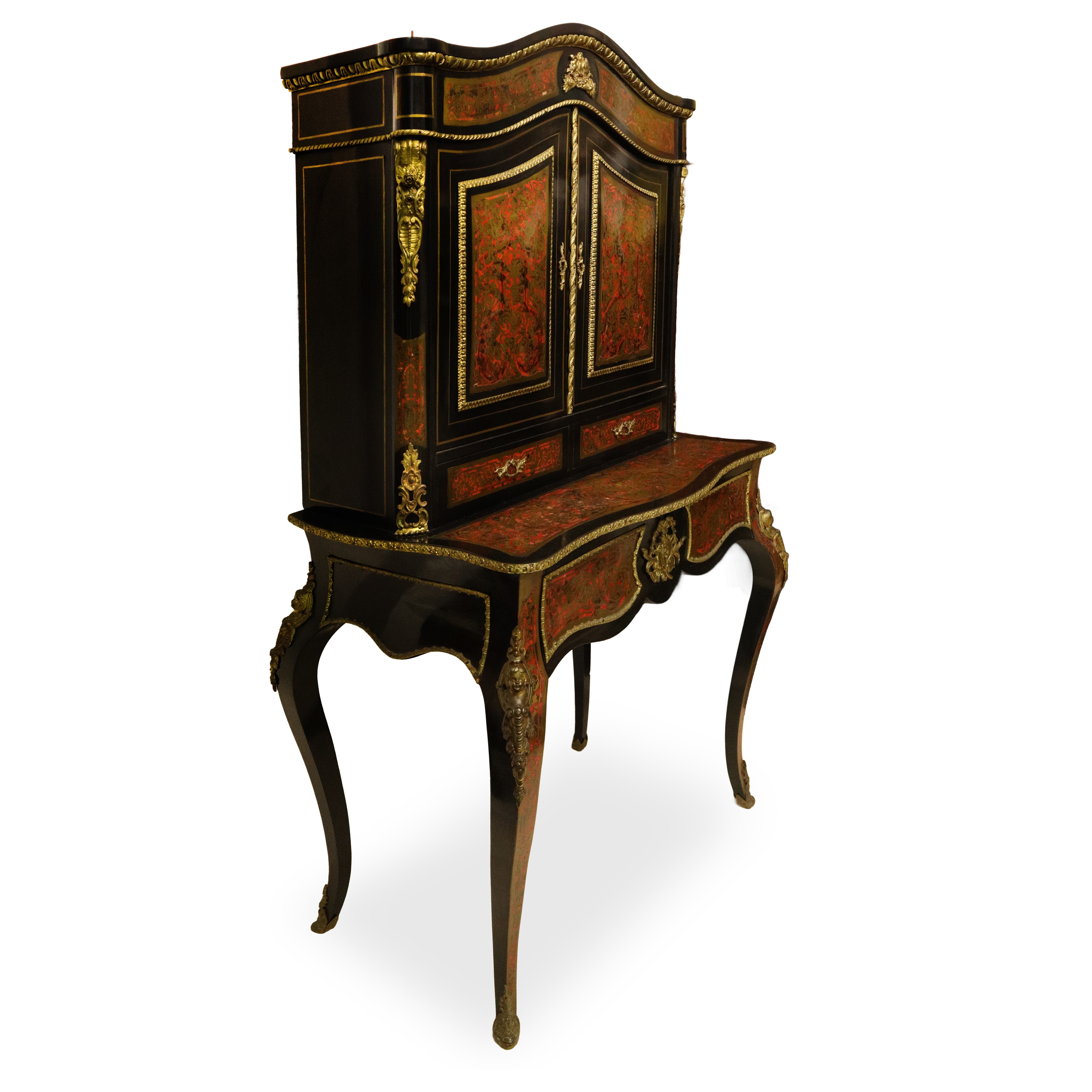Mobile Napoleone III, con inserti in metallo, h cm 144 x 82,5 x 50