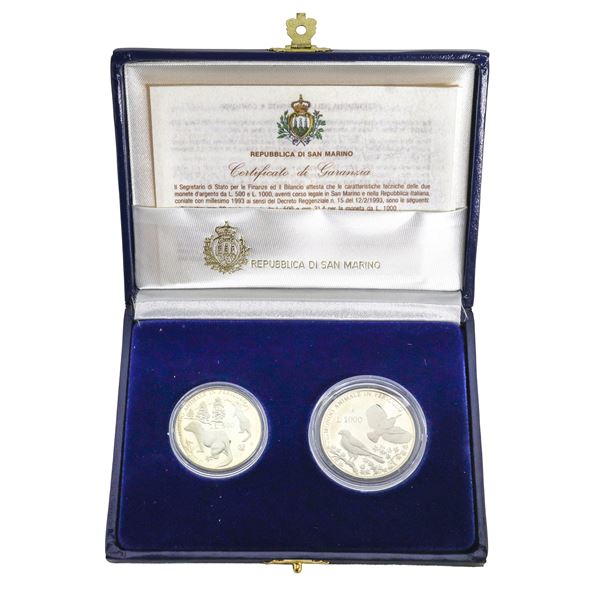 Diptych of legal tender silver coins