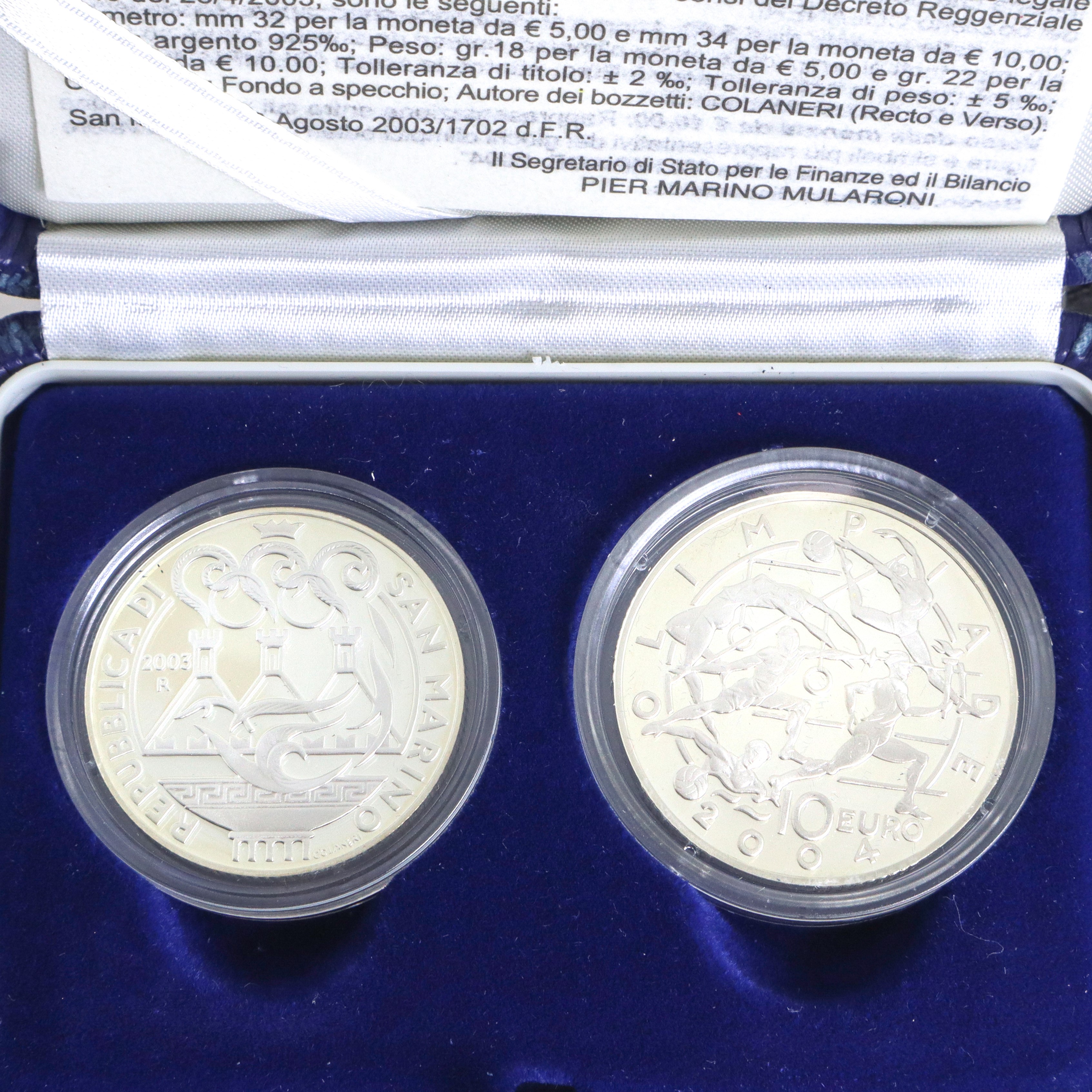 Olimpiadi di Atena, monete d'argento