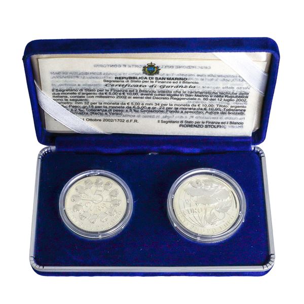 "Welcome Euro", silver coins