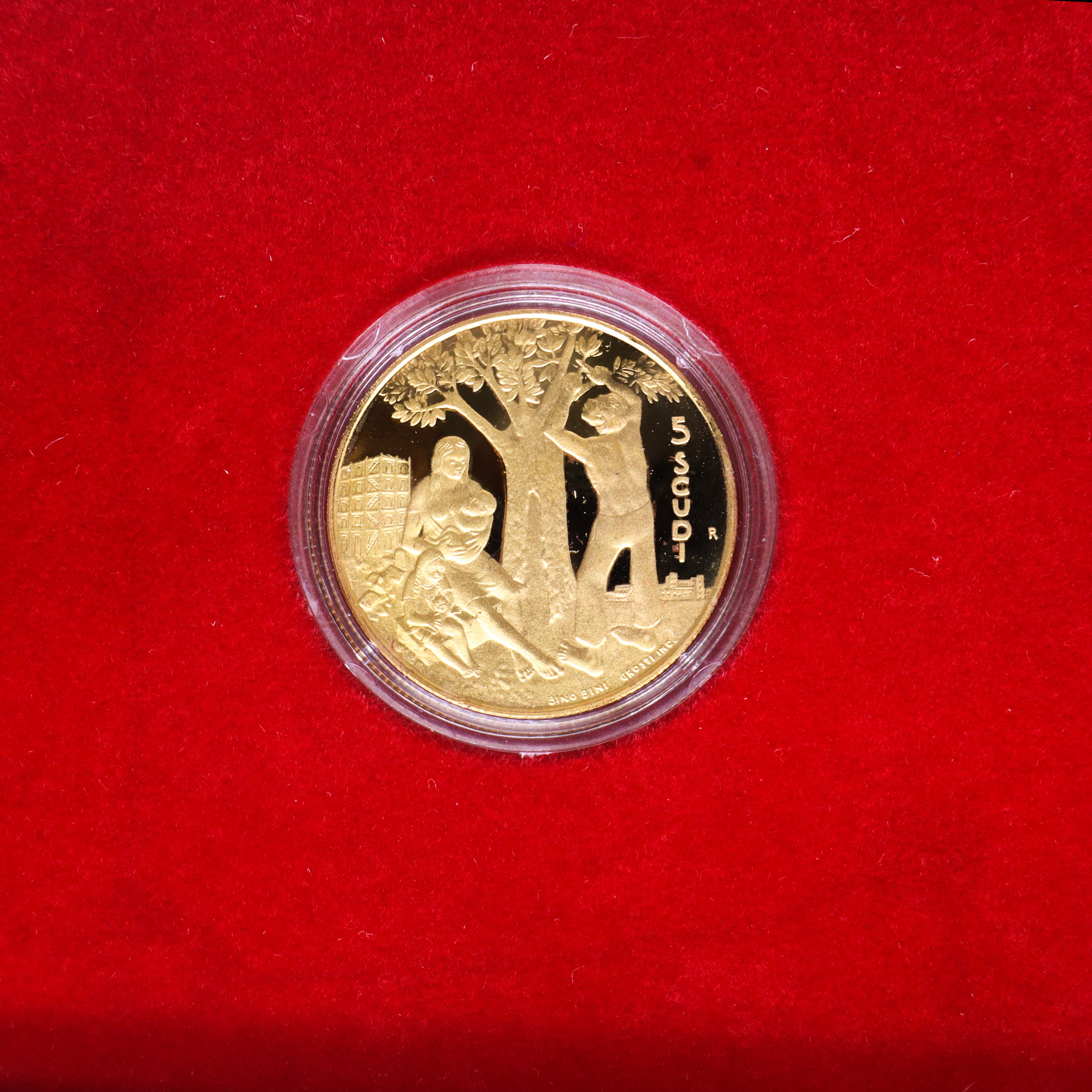 Moneta d'oro a corso legale 5 Scudi