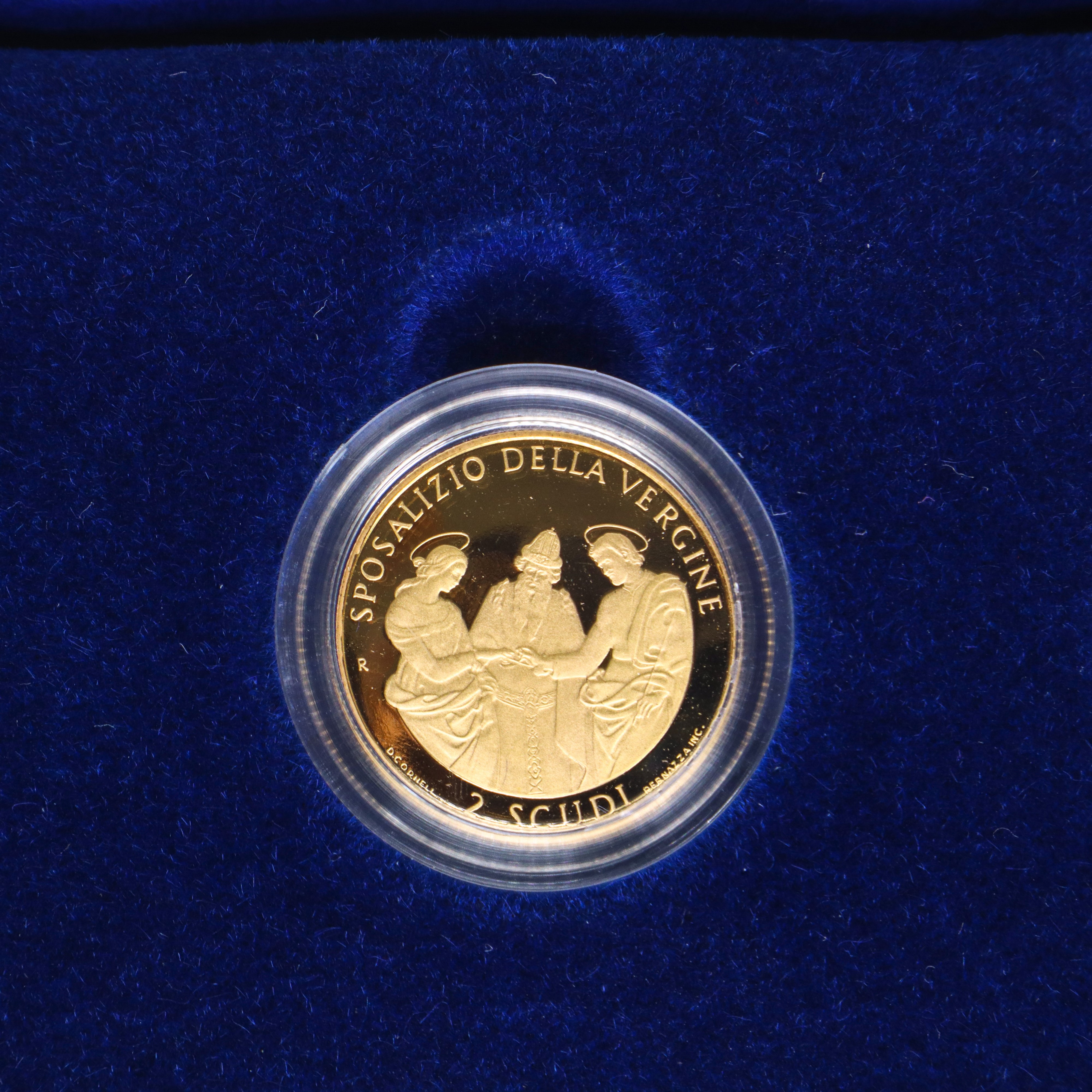 Coniazione di scudi d'oro dello stato a corso legale 1/2- 1 e 2 scudi