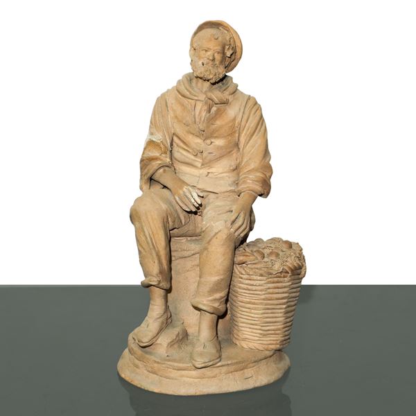 Olindo Scuto - Farmer with a basket of fruit