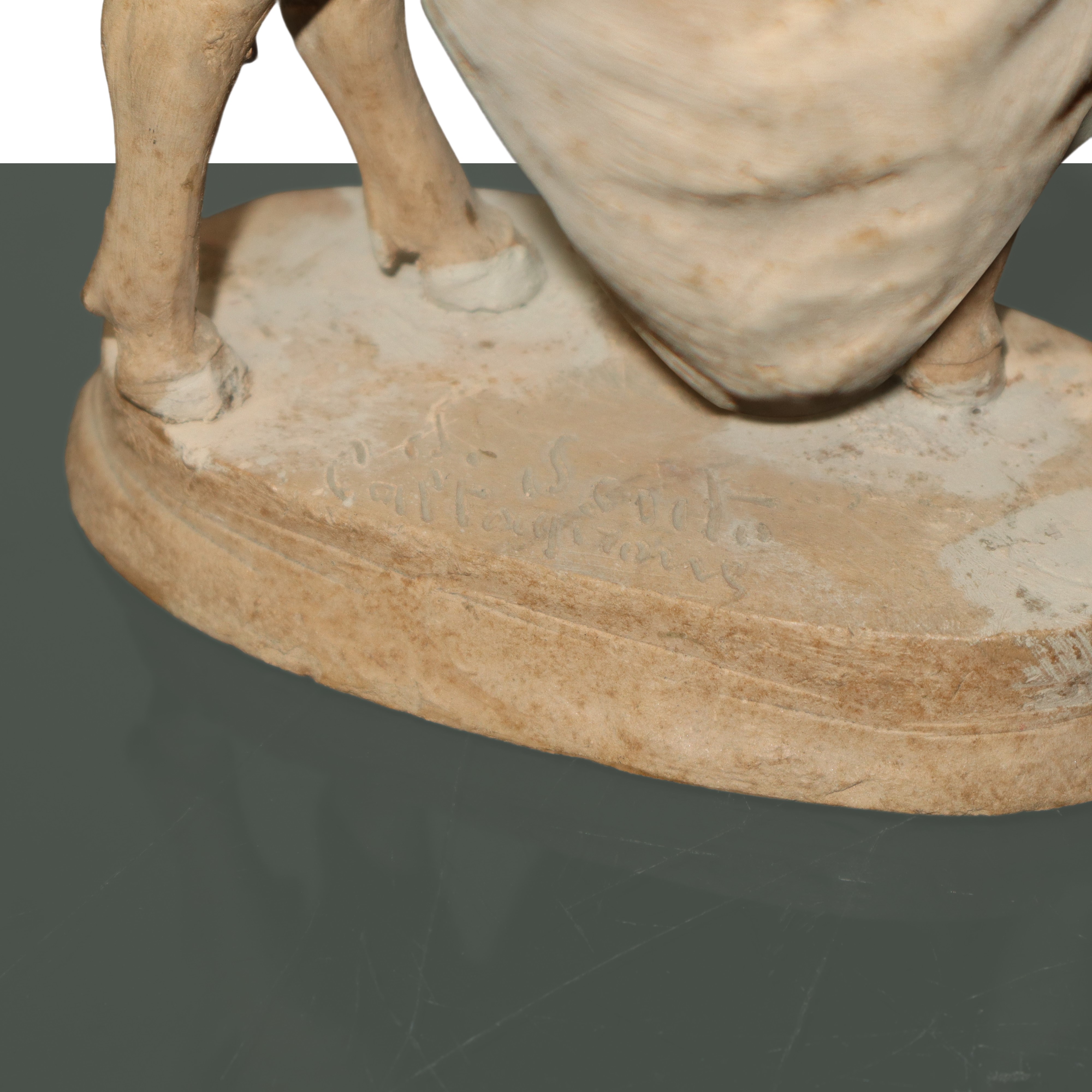 Contadino su mulo con cesto di frutta