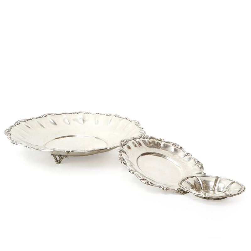 N°3 Vassoi in argento 800