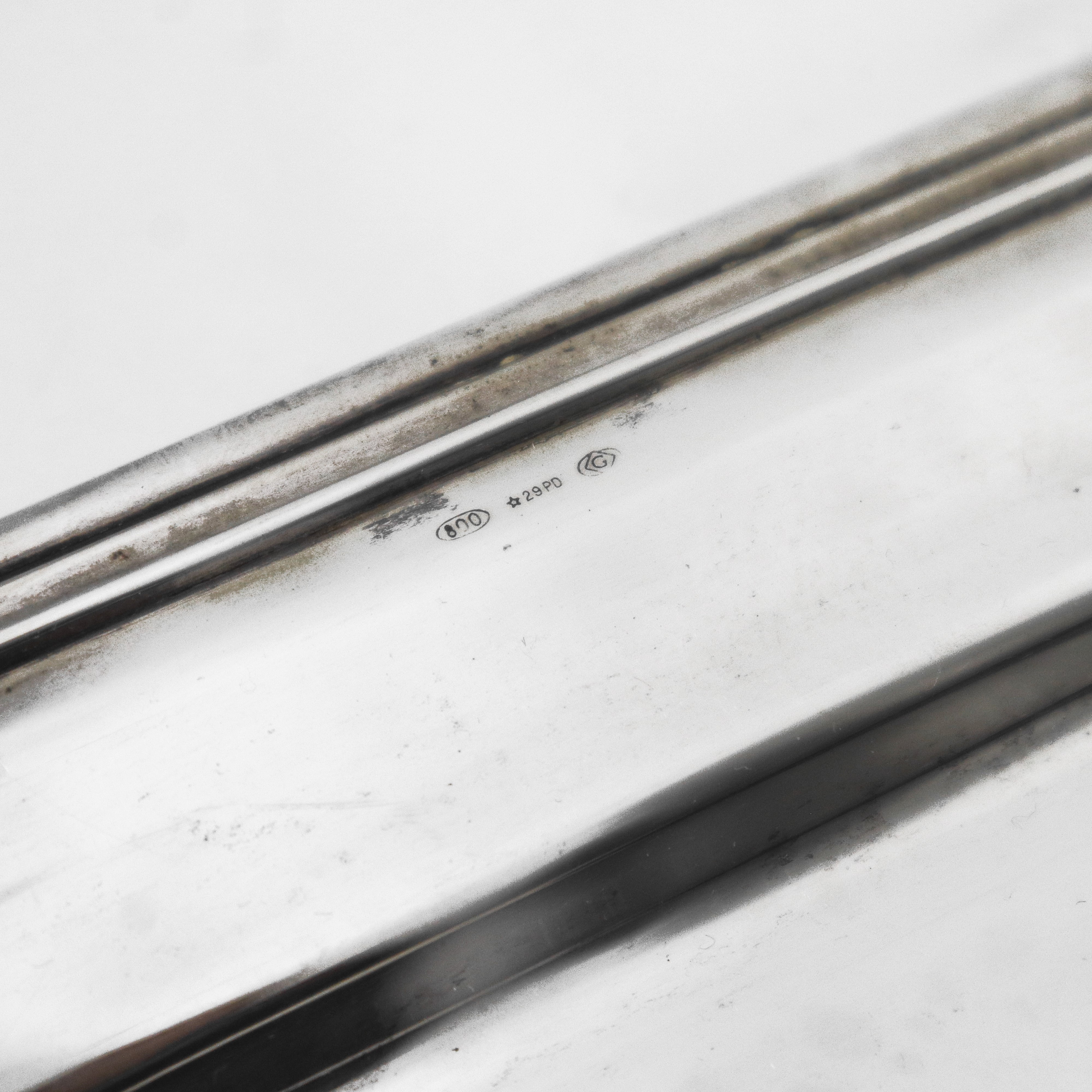 Vassoio rettangolare in argento 800