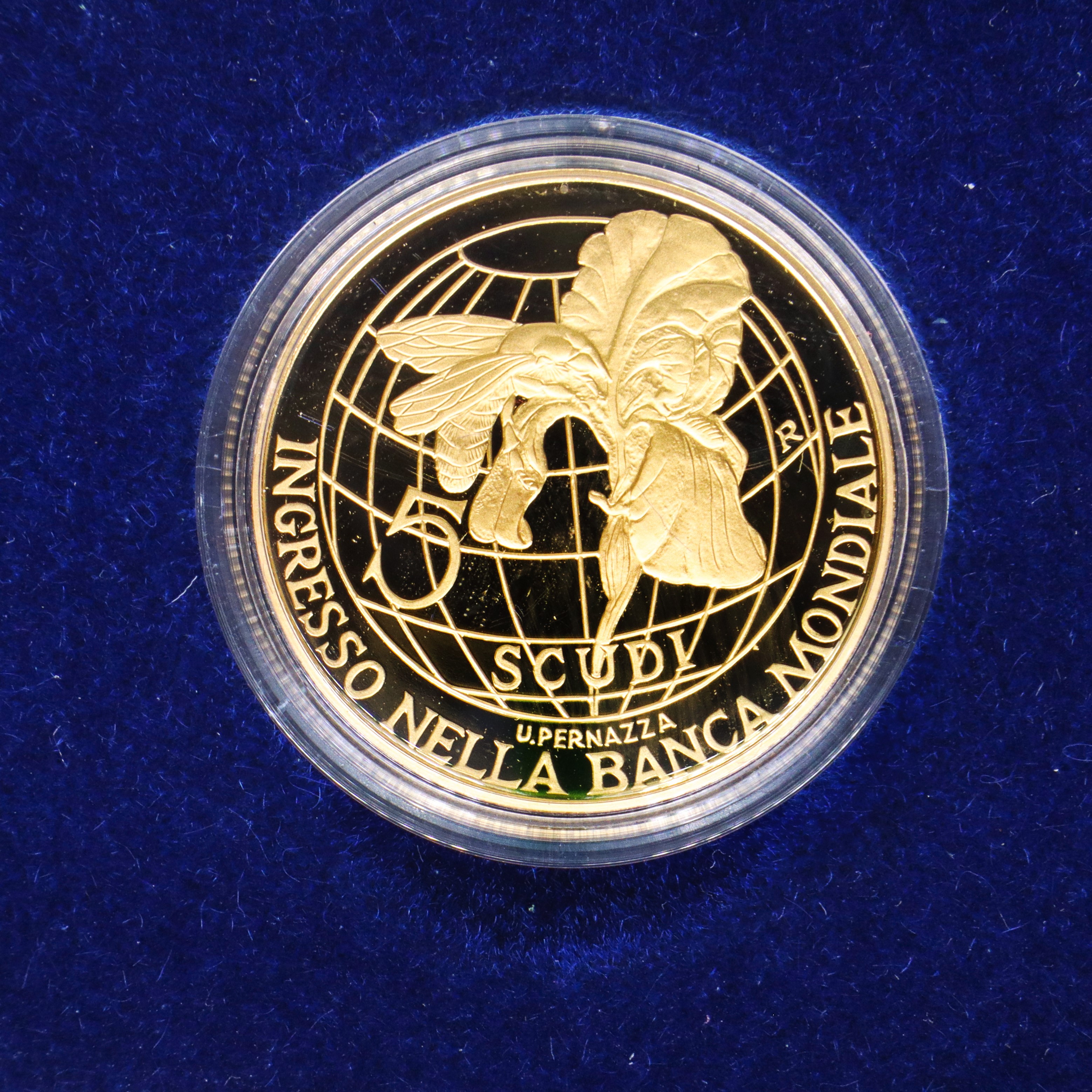 Moneta d'oro a corso legale 5 Scudi