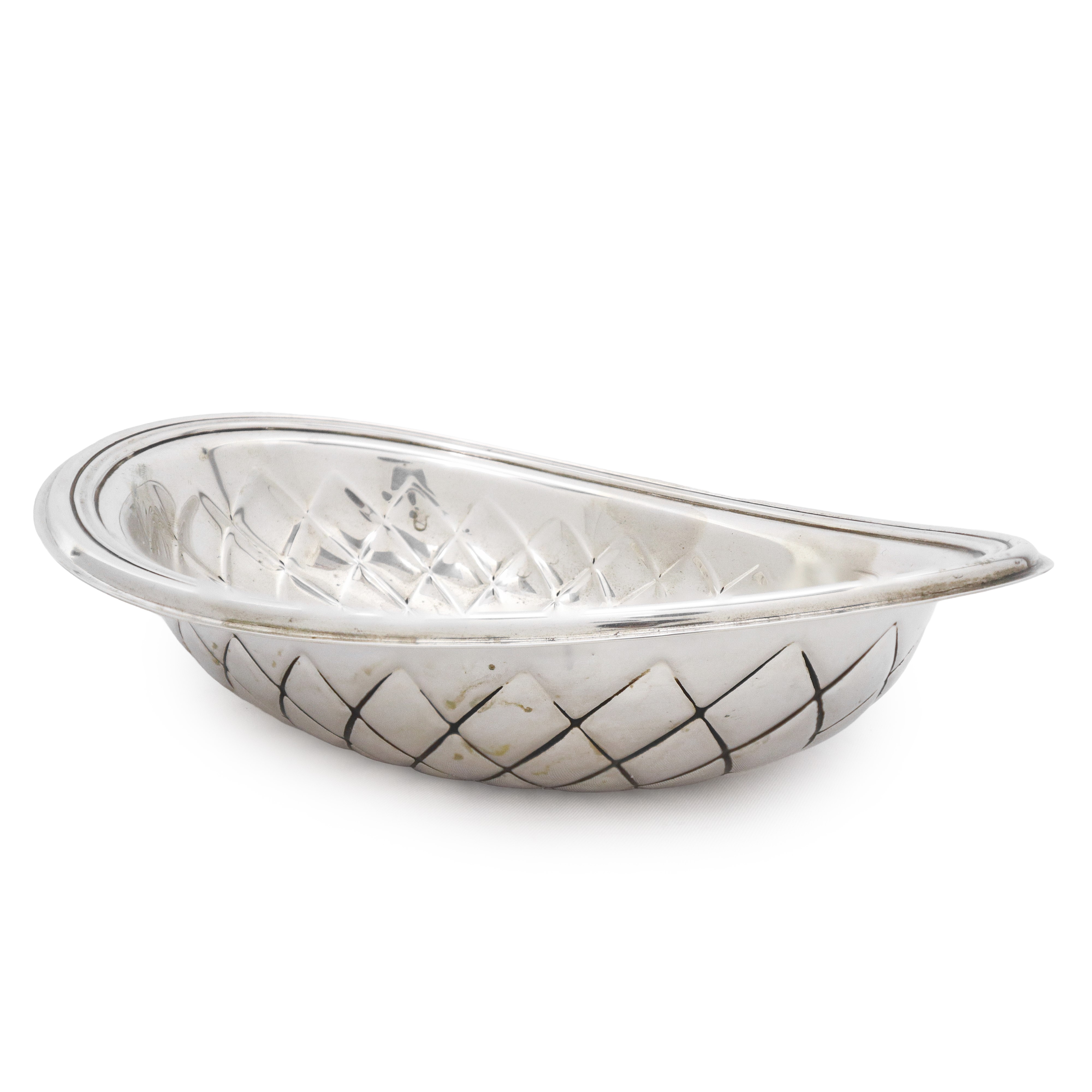 Vassoio ovale in argento 800