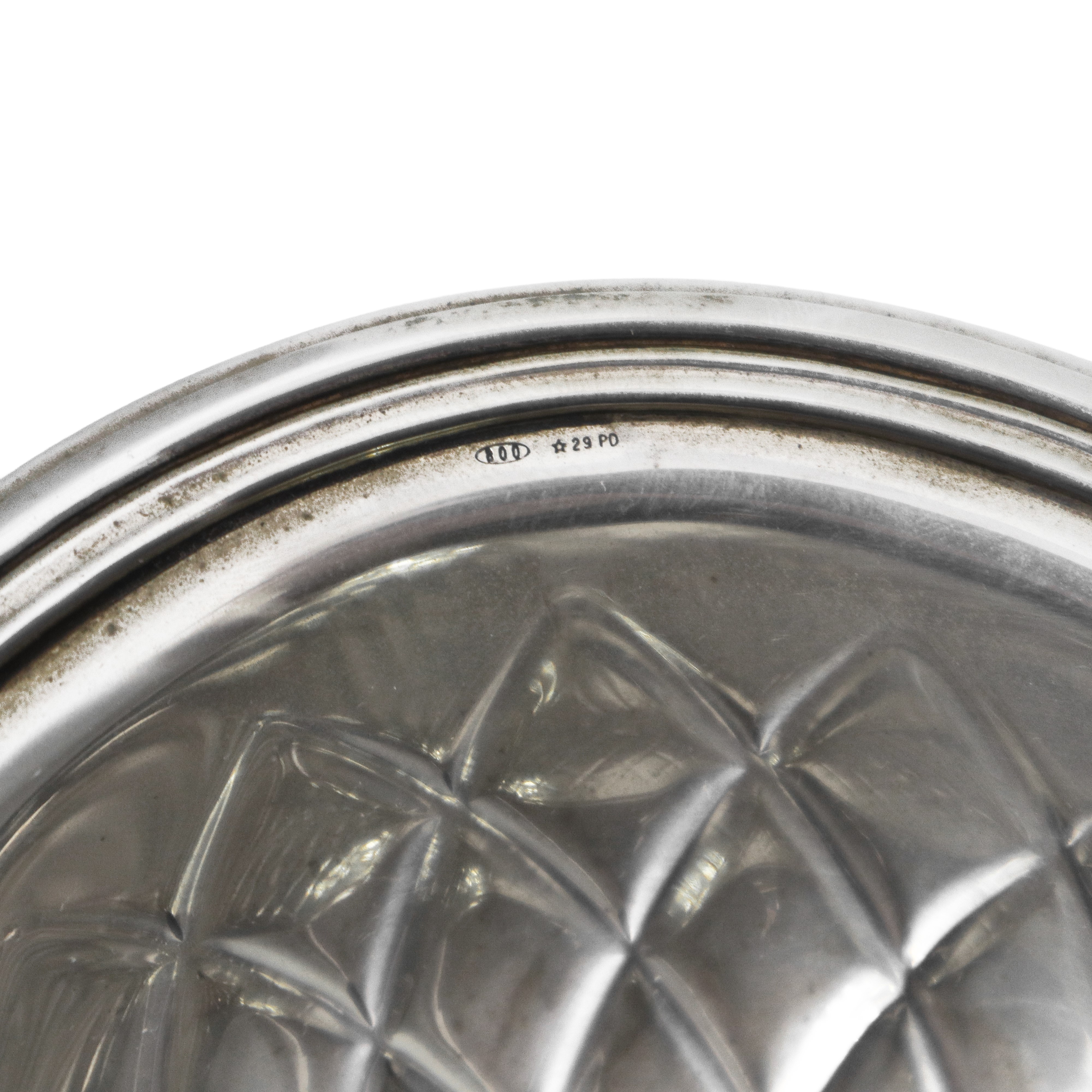 Vassoio ovale in argento 800