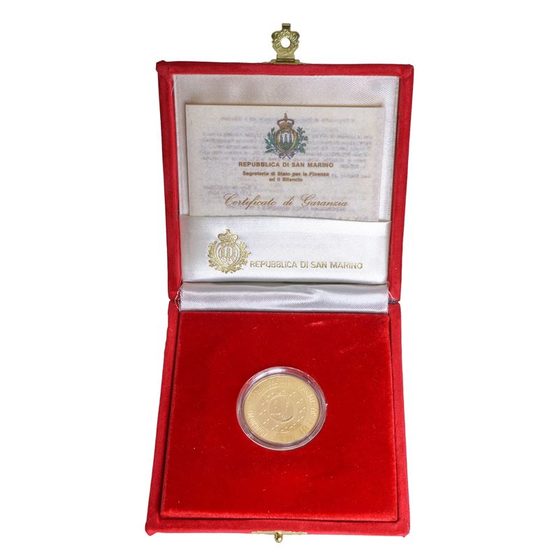 Moneta d'oro a corso legale 5 Scudi