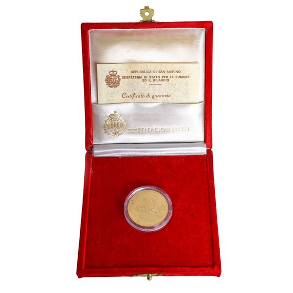 Legal tender gold coin 5 Scudi