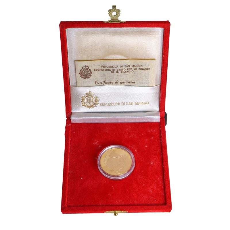 Moneta d'oro a corso legale 5 Scudi