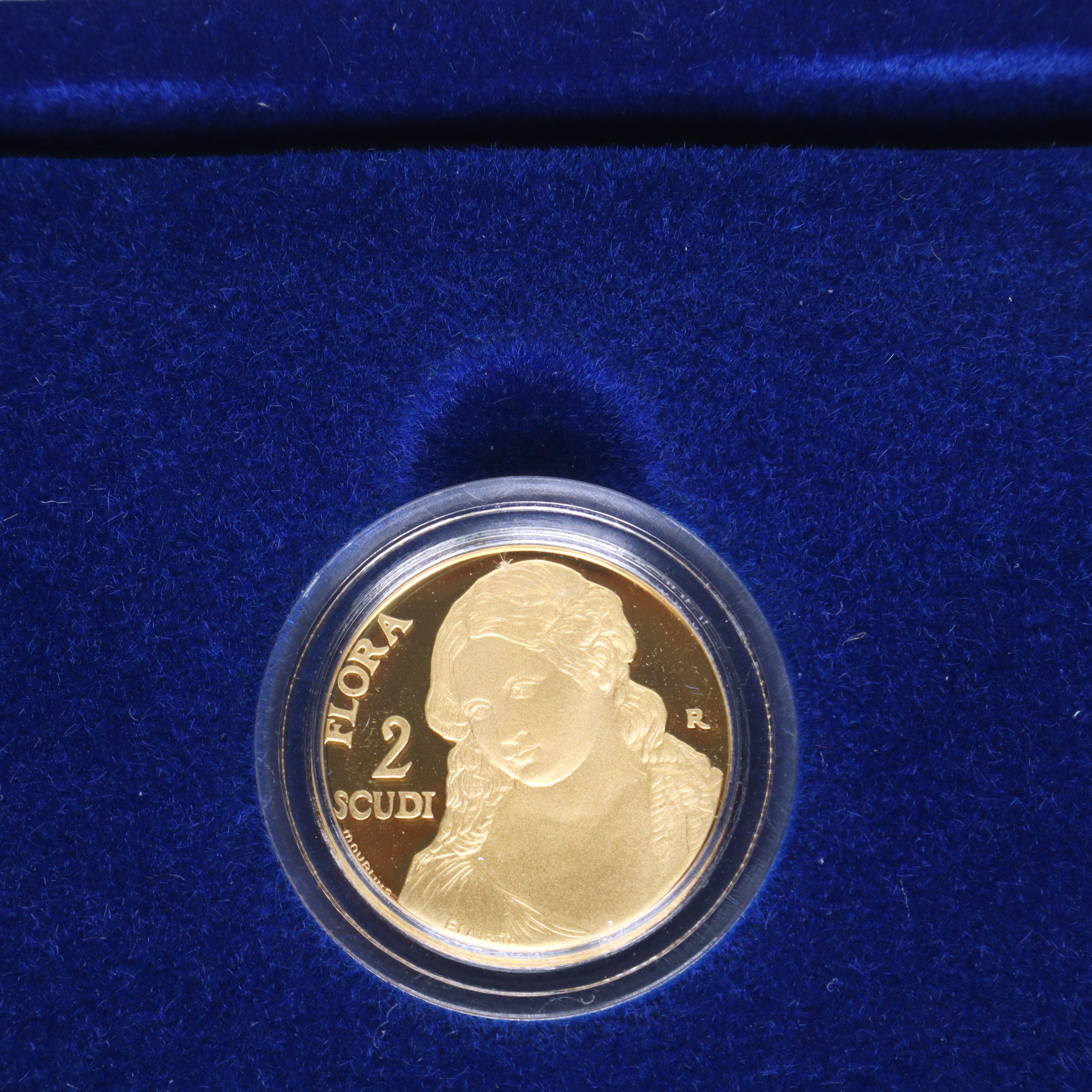 Coniazione di scudi d'oro dello stato a corso legale 1/2- 1 e 2 scudi