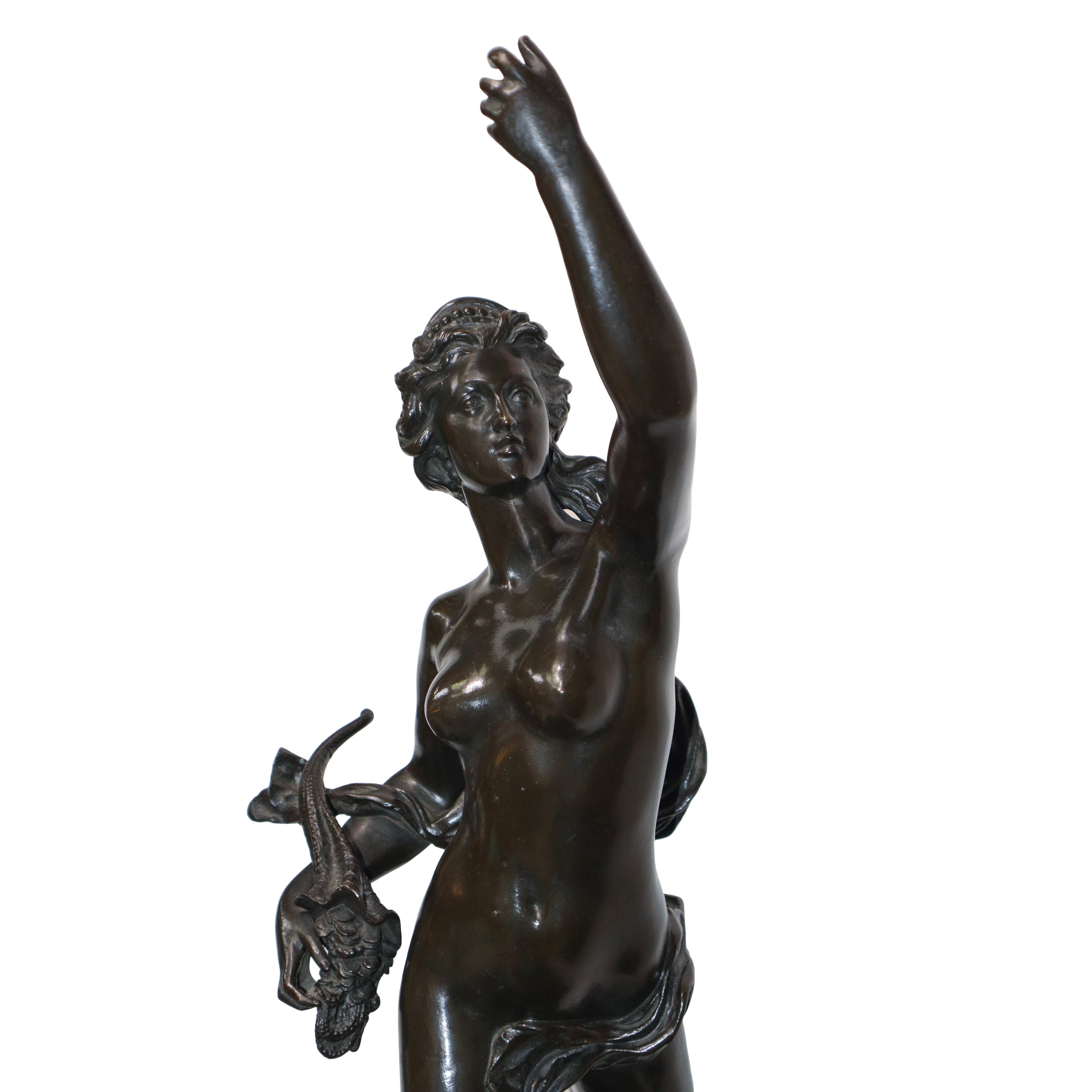 Dea della fortuna con cornucopia in mano