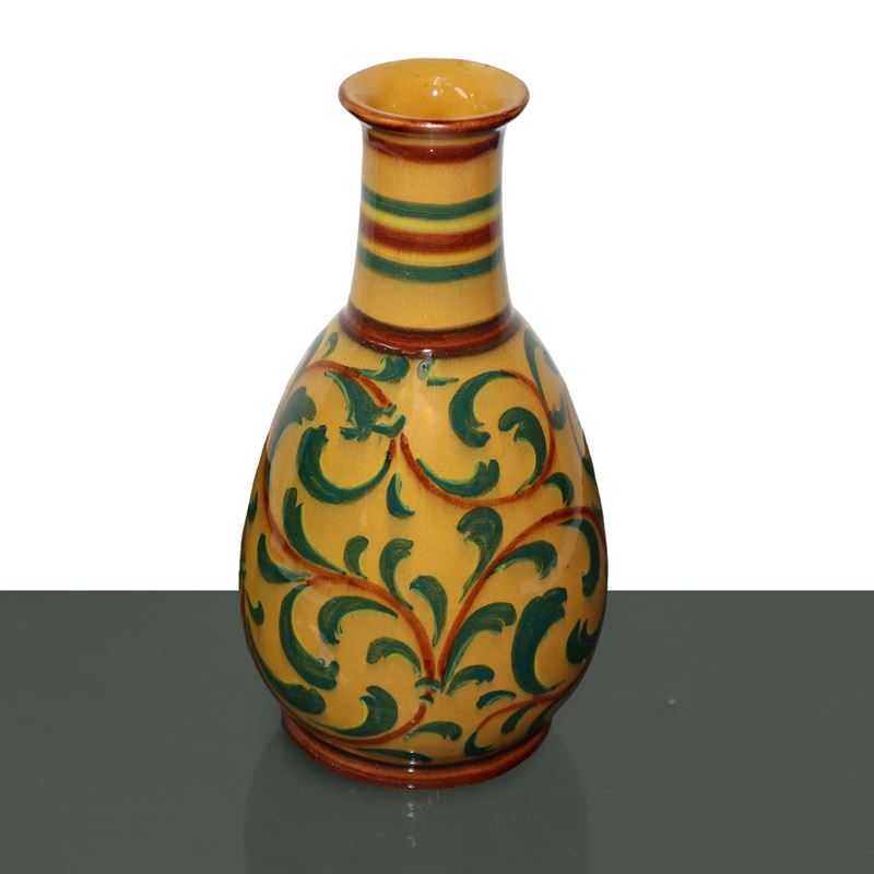 I.C.M.e. Catania Ceramiche - Vaso in ceramica nei toni del giallo, altezza 21 cm