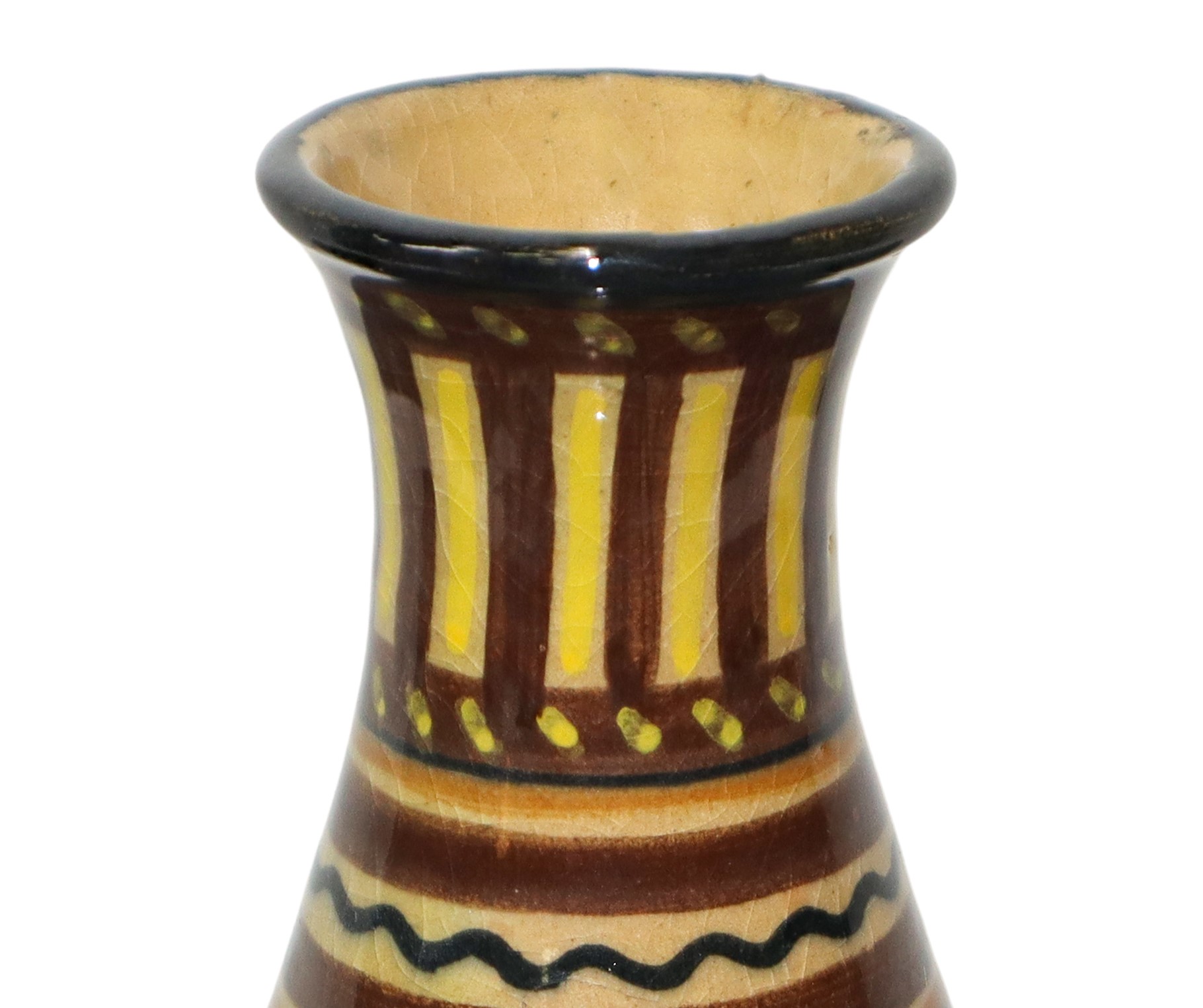 I.C.M.e. Catania Ceramiche - Vaso in ceramica con decori floreali, cm 21