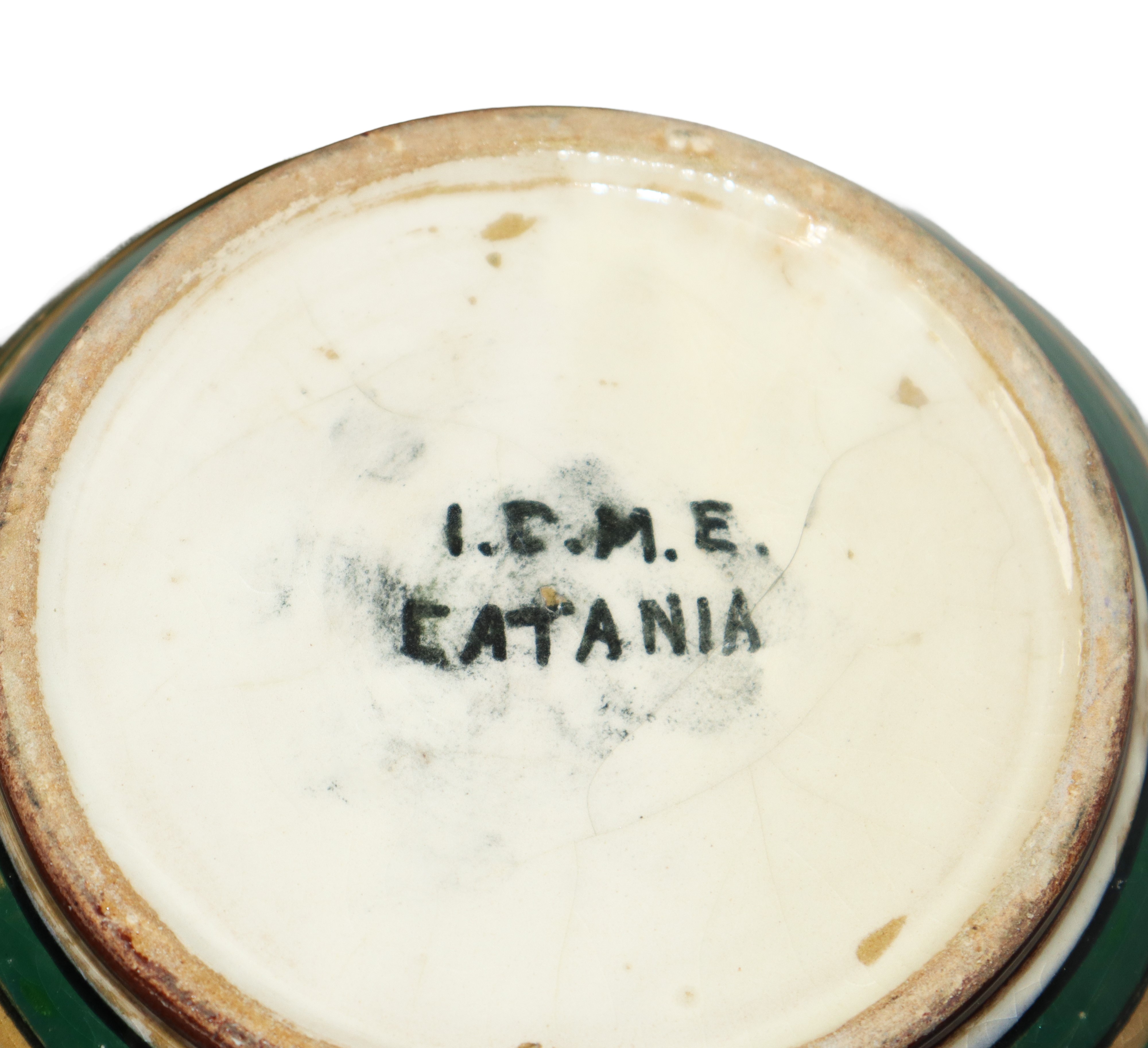 I.C.M.e. Catania Ceramiche - Vaso cachepot in ceramica, h 14 cm, diametro 18 cm