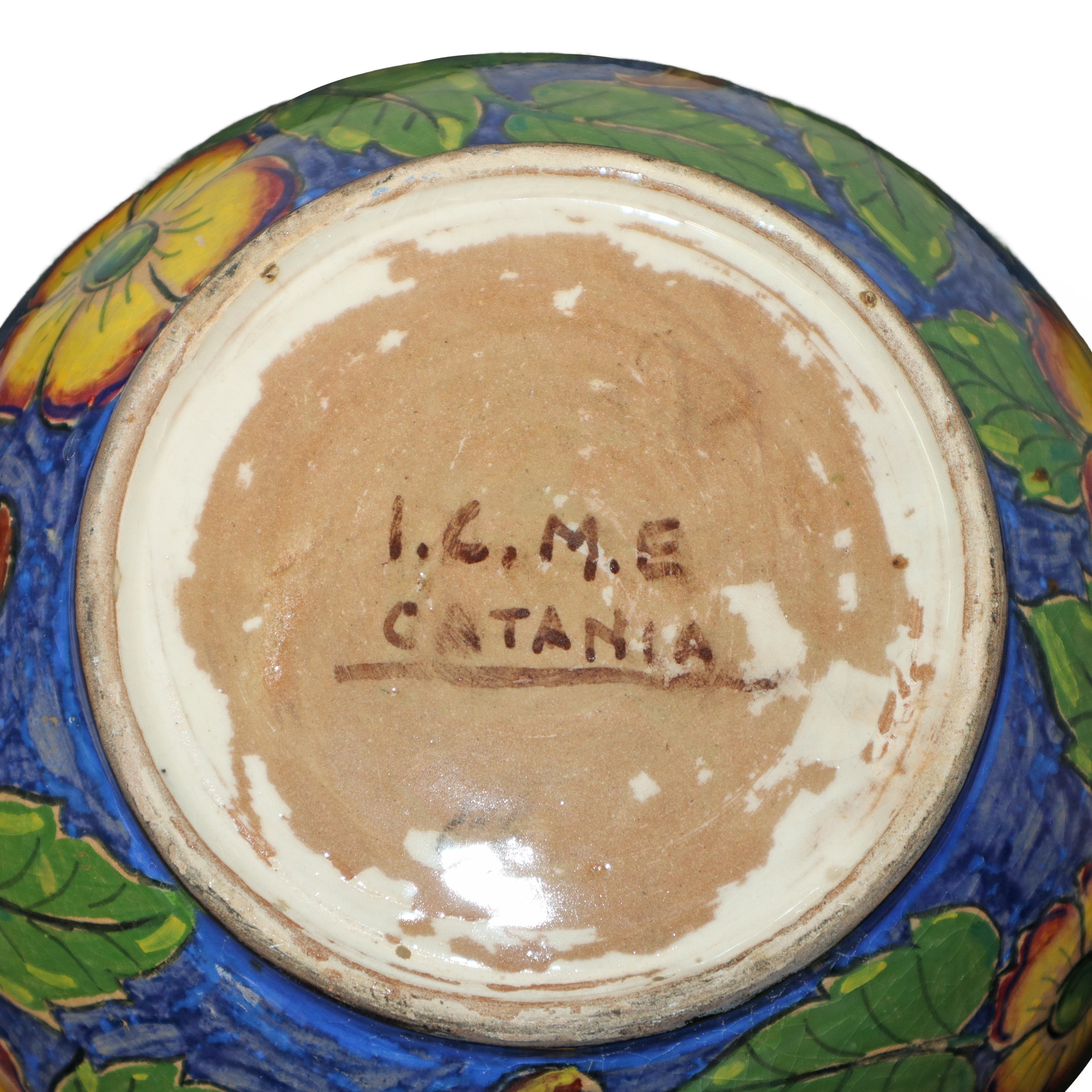 I.C.M.e. Catania Ceramiche - Vaso cachepot in ceramica, h 17 cm, diametro 22 cm