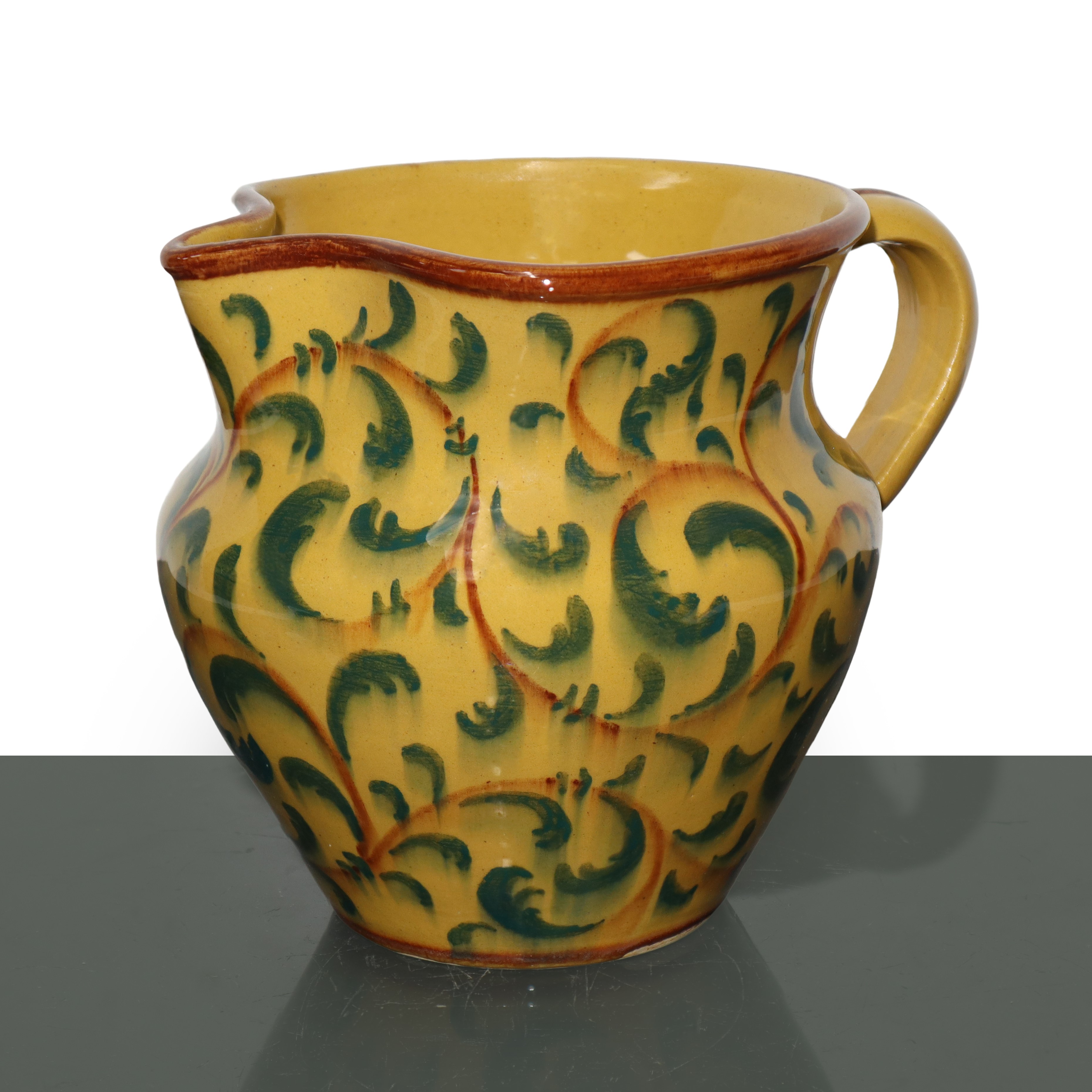 I.C.M.e. Catania Ceramiche - Brocca in ceramica gialla ocra