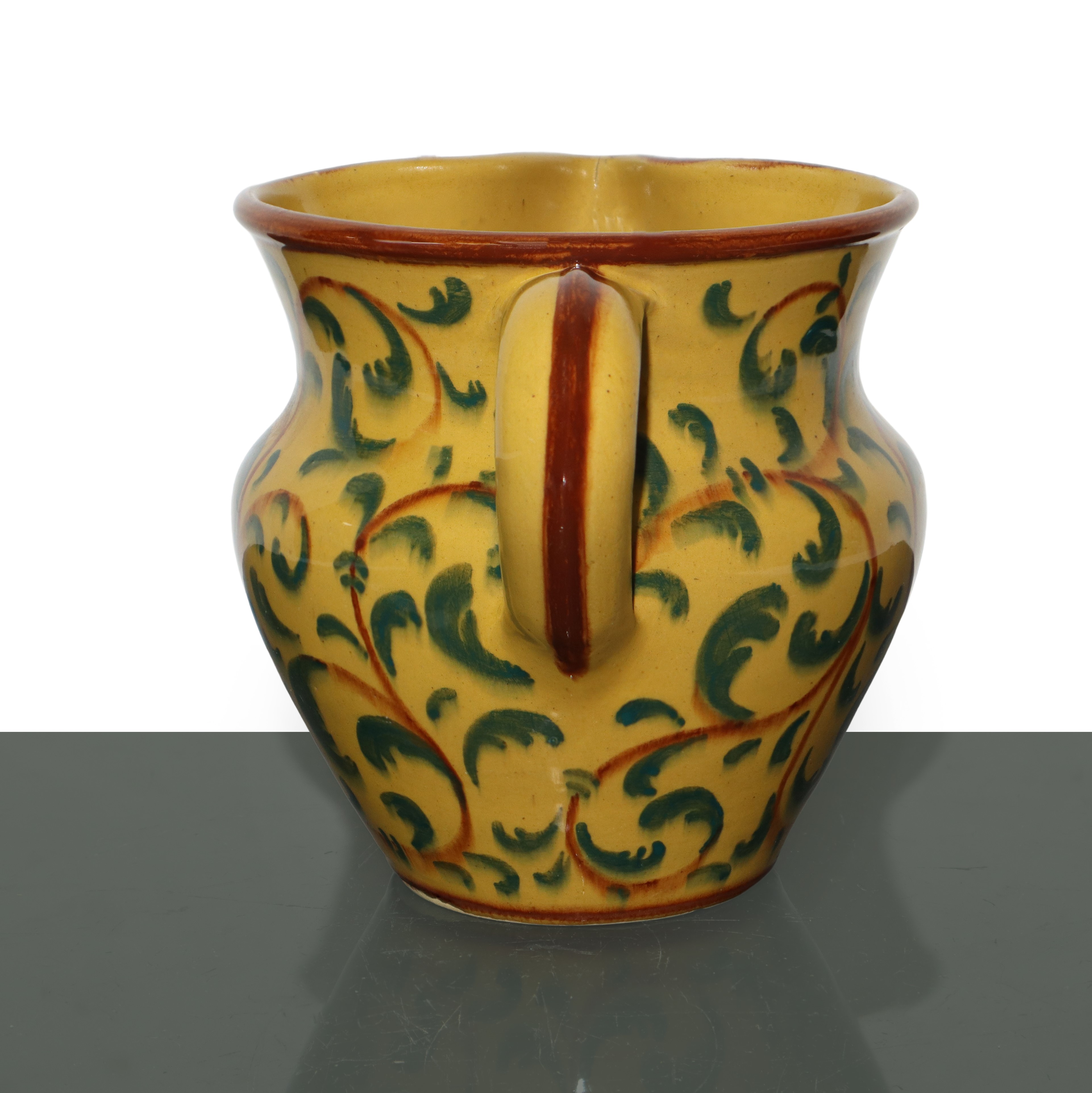 I.C.M.e. Catania Ceramiche - Brocca in ceramica gialla ocra