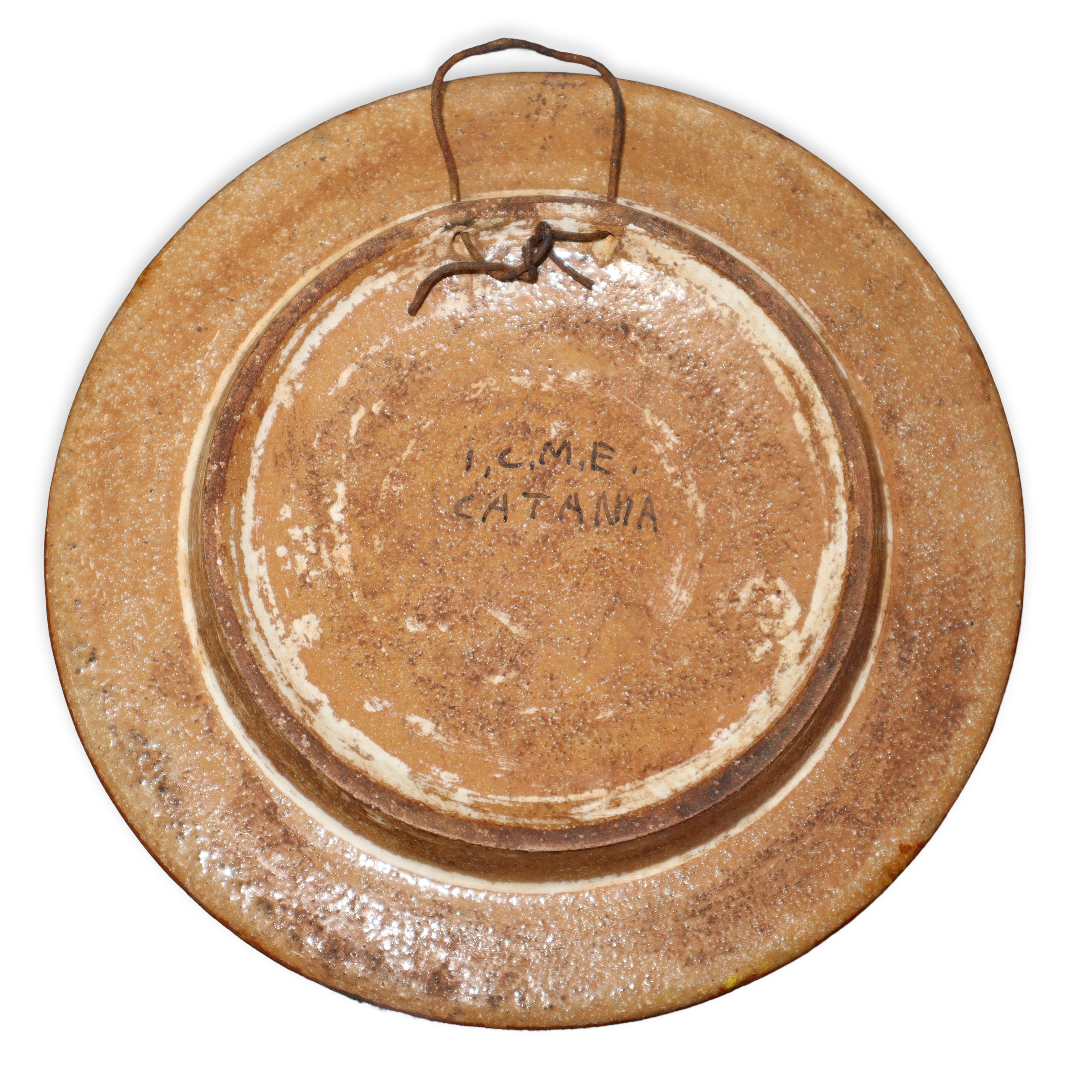 I.C.M.e. Catania Ceramiche - Due piattini in ceramica con trinacria, 1948