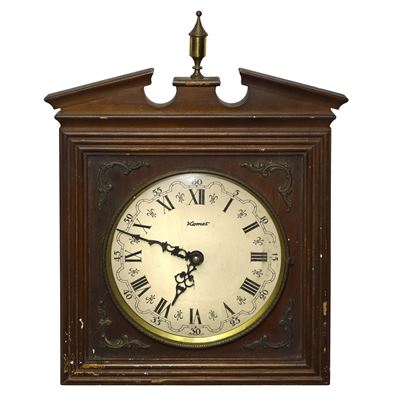 KOMET, Orologio Vintage da Parete in Legno