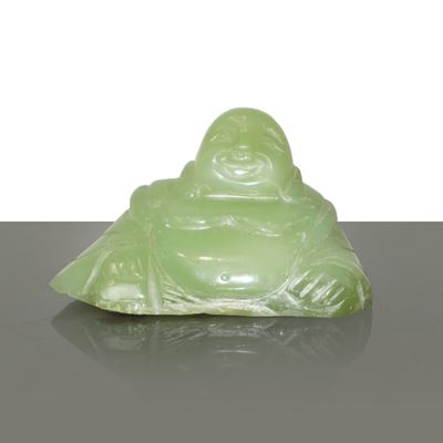 Buddha, scultura in giada verde