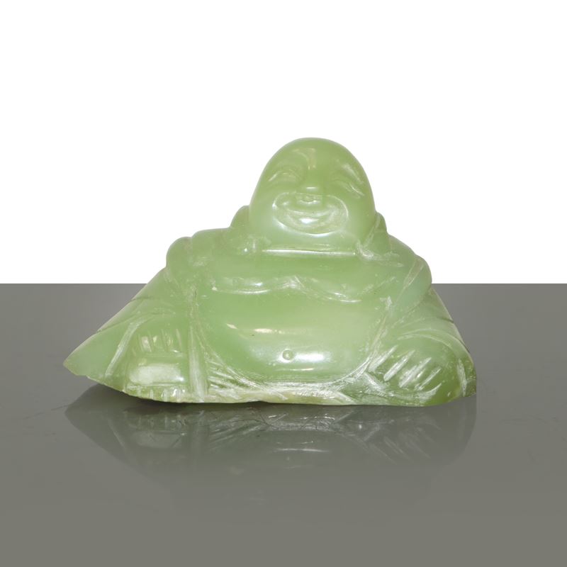 Buddha, scultura in giada verde