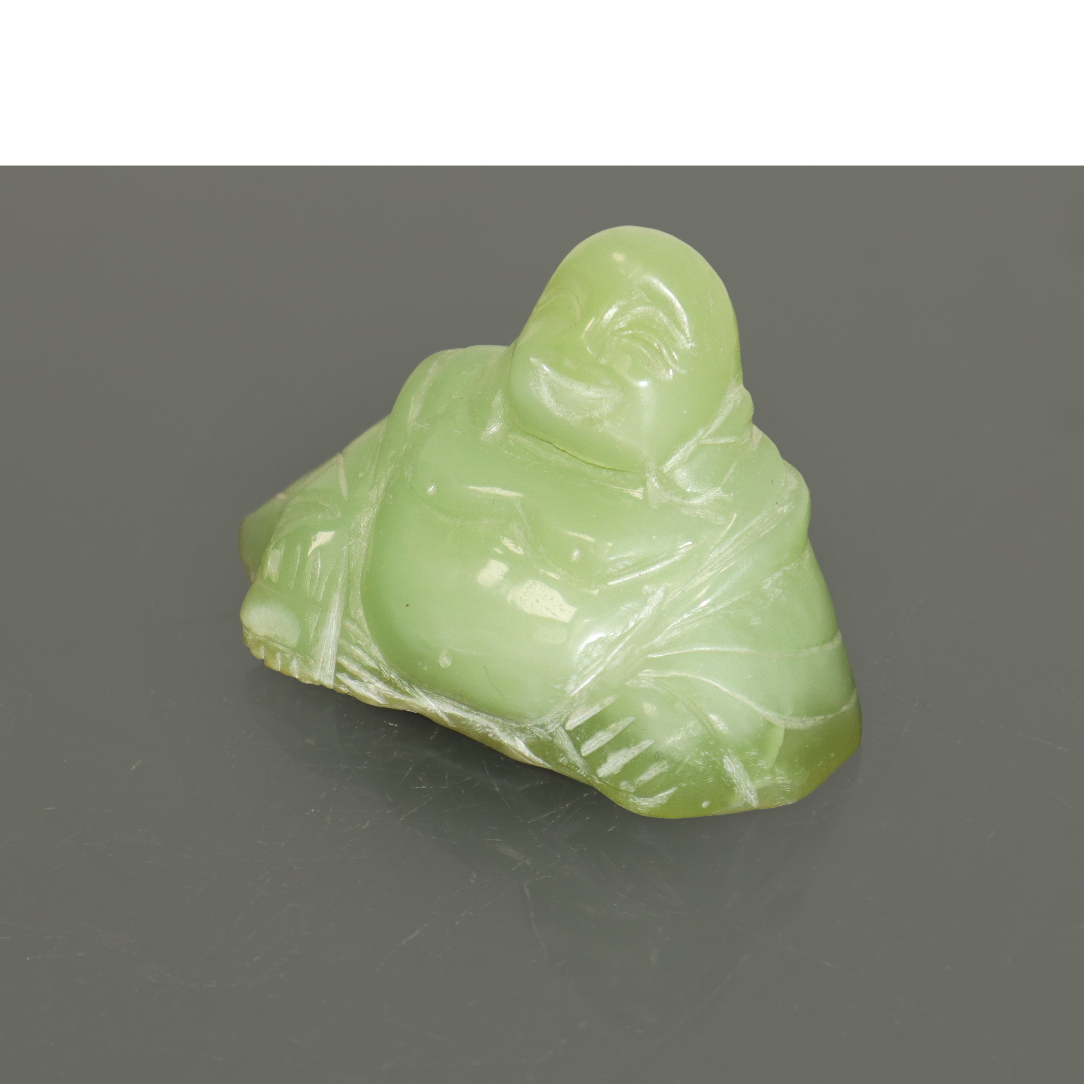 Buddha, scultura in giada verde
