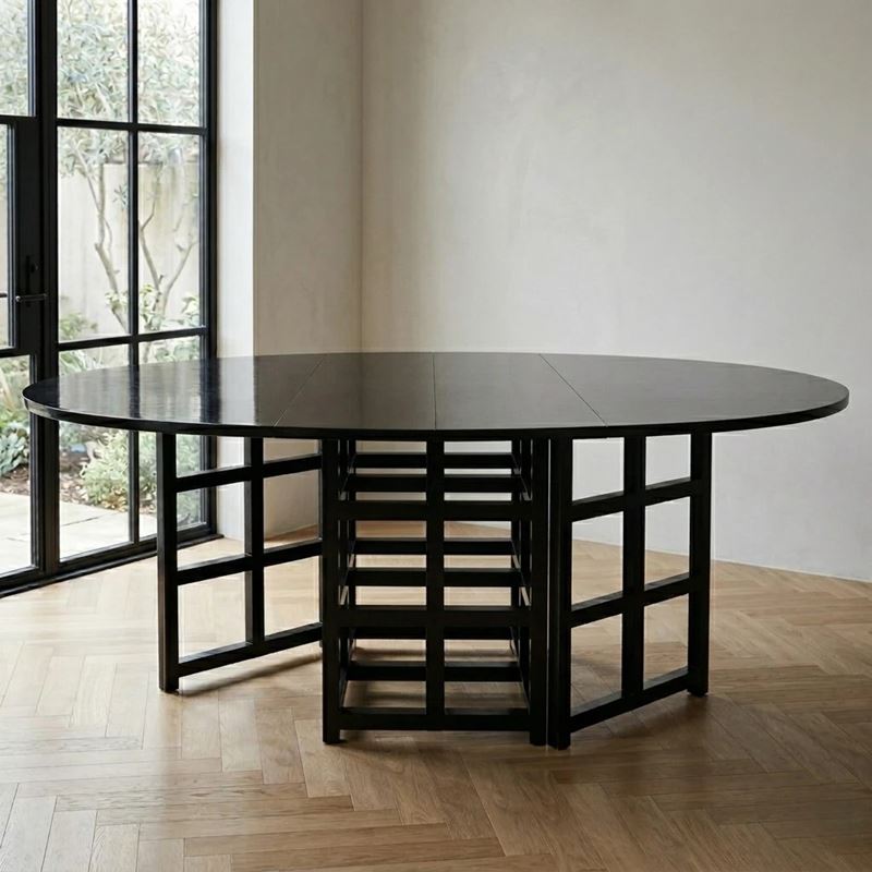 Tavolo DS1 in legno nero ebanizzato
