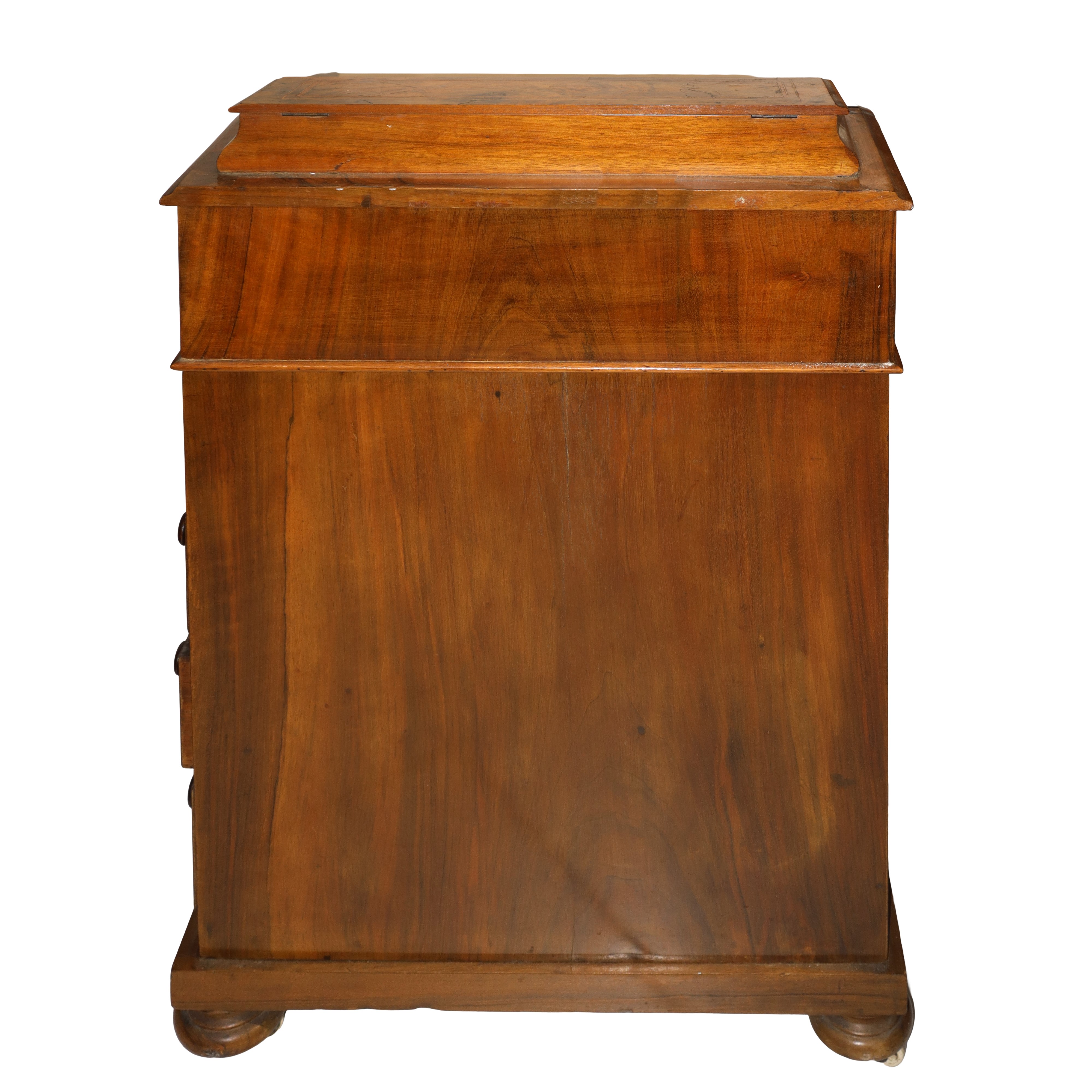 Piccola Scrivania Davenport in Legno di Noce
