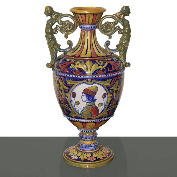 Robbia Gualdo Tadino - Amphora in lustre majolica