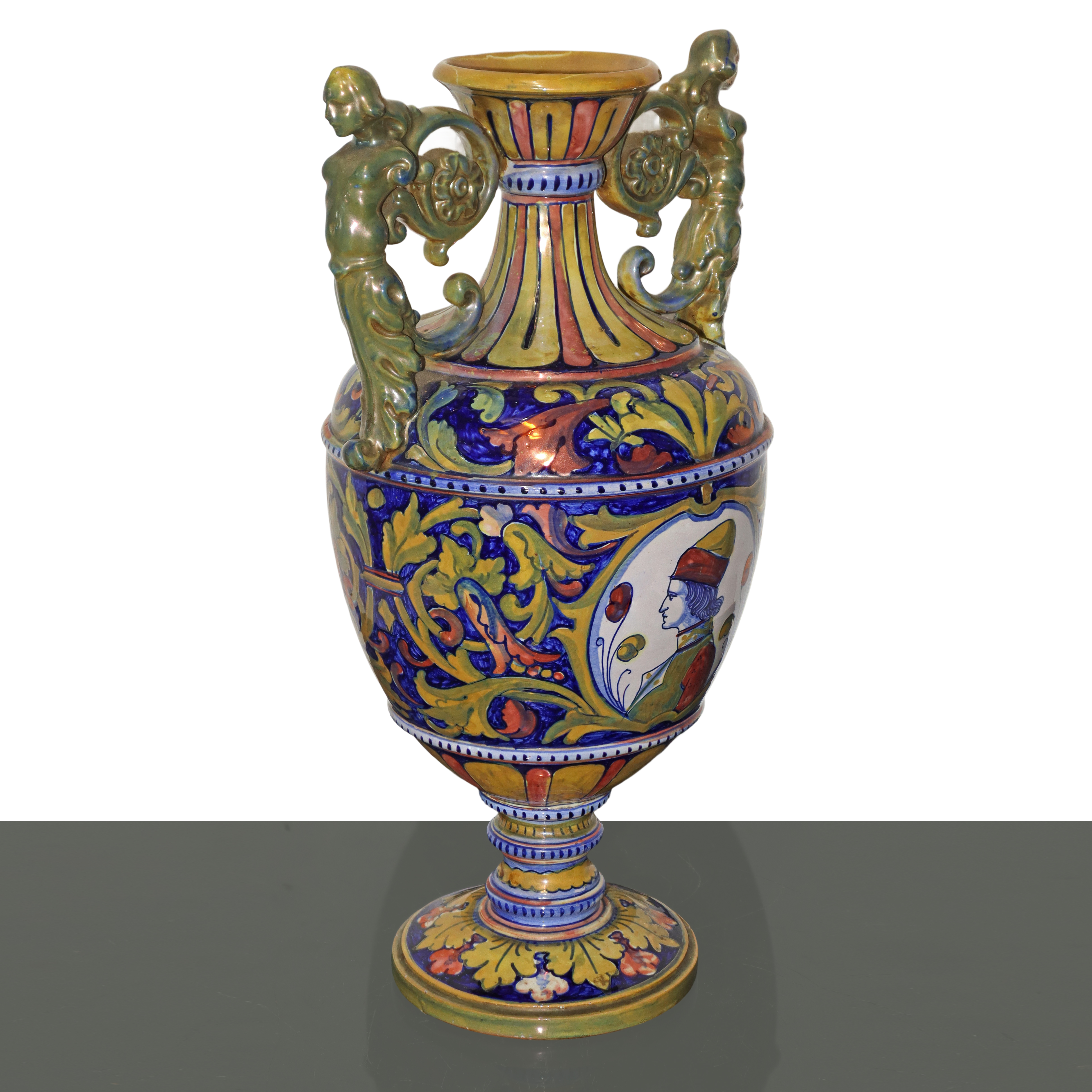 Robbia Gualdo Tadino - Anfora in Maiolica a Lustro