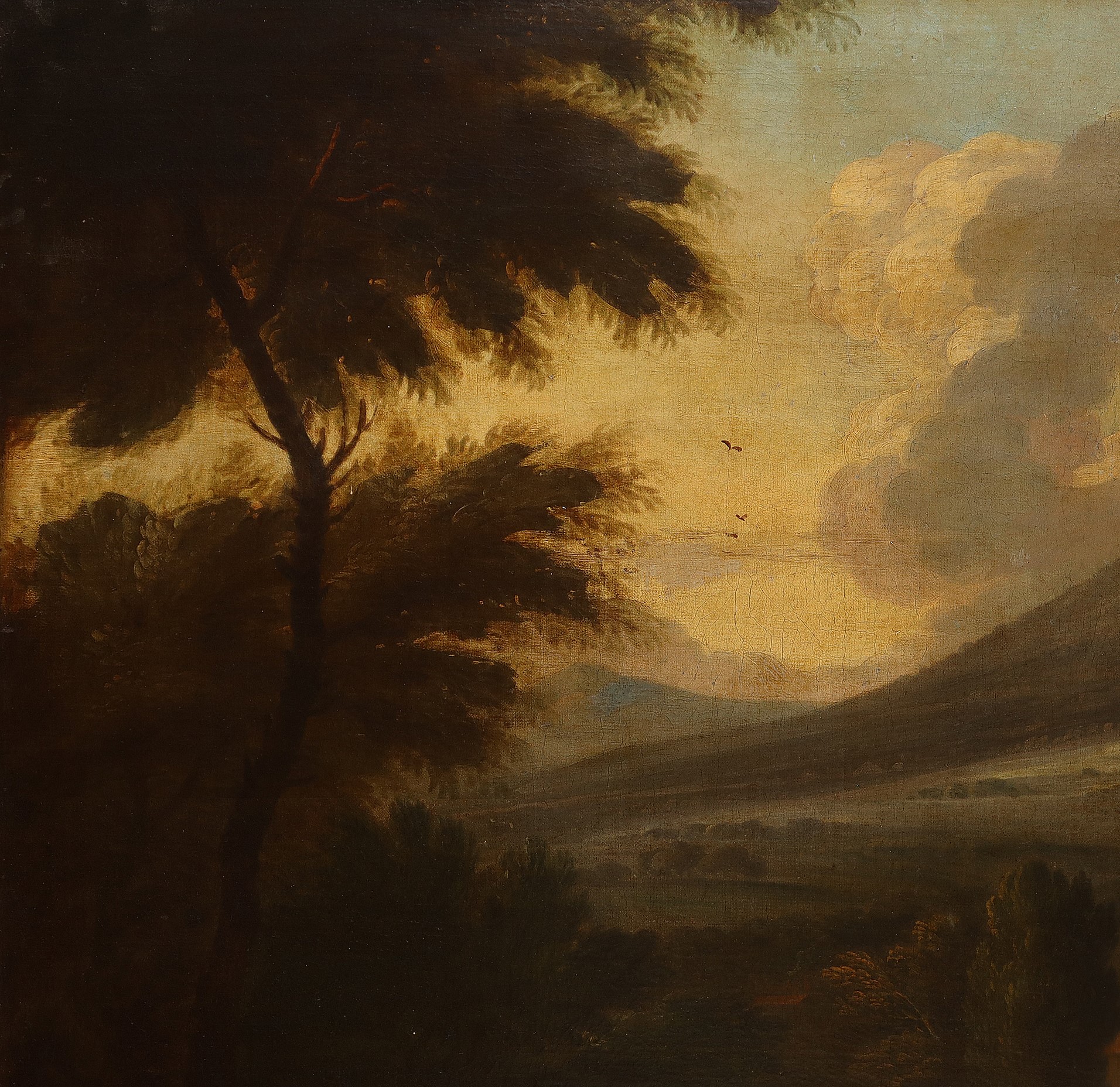 Paesaggio italiano con pastori