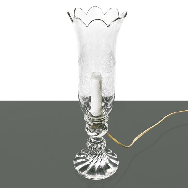 Baccarat France - Lamp in cut and engraved crystal