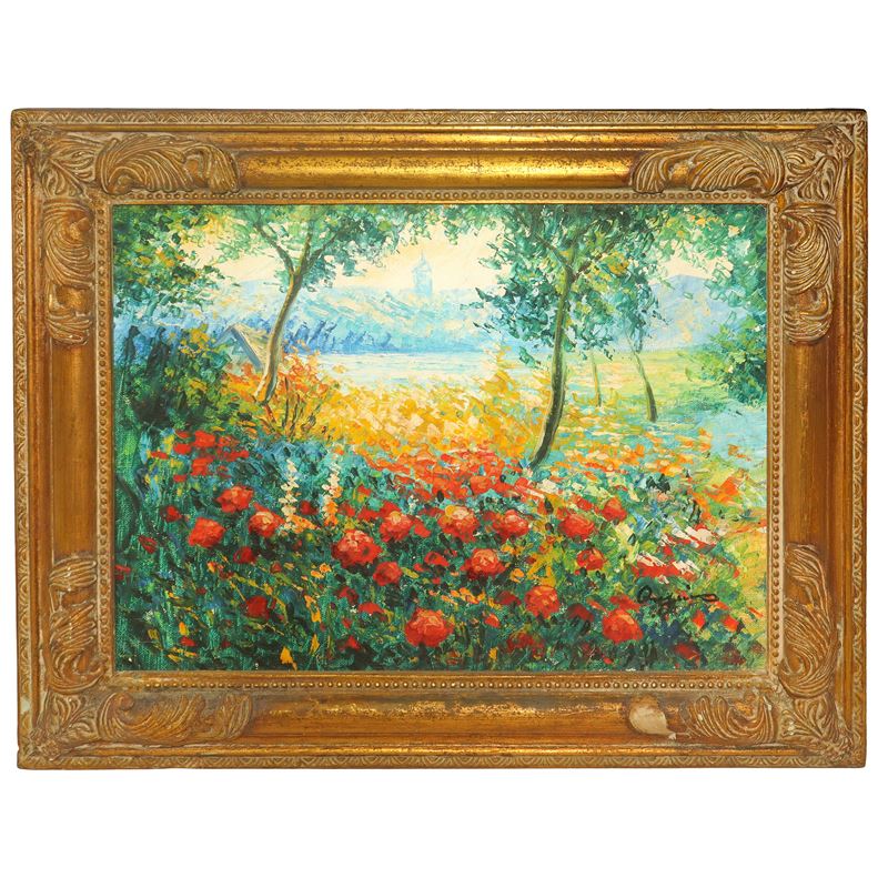 Paesaggio con fiori