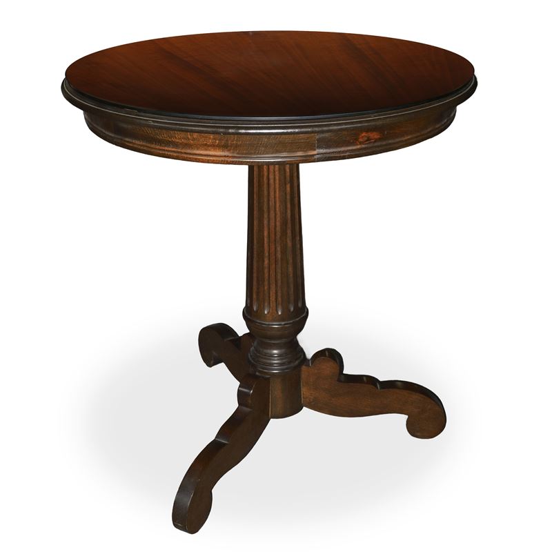 Piccolo tavolo rotondo da centro, h 75,5 cm, diametro 70 cm