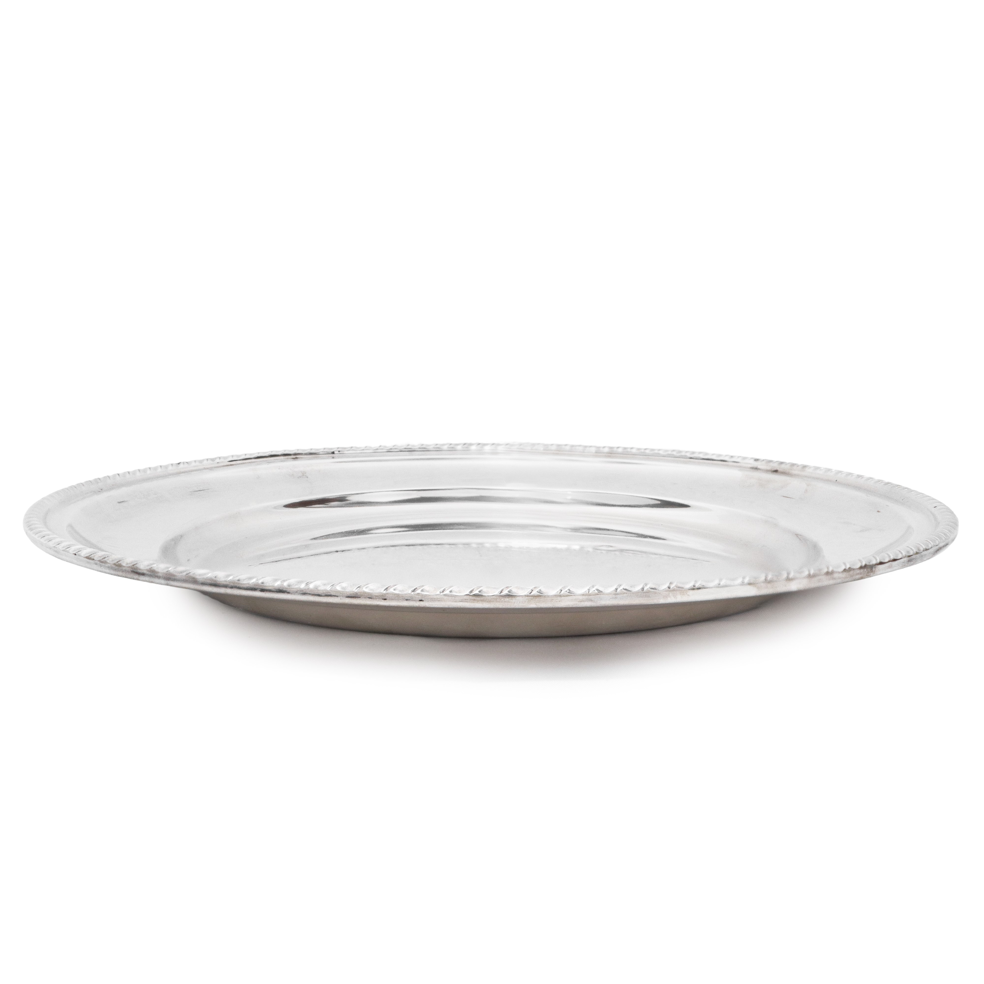 Piatto rotondo in argento 800