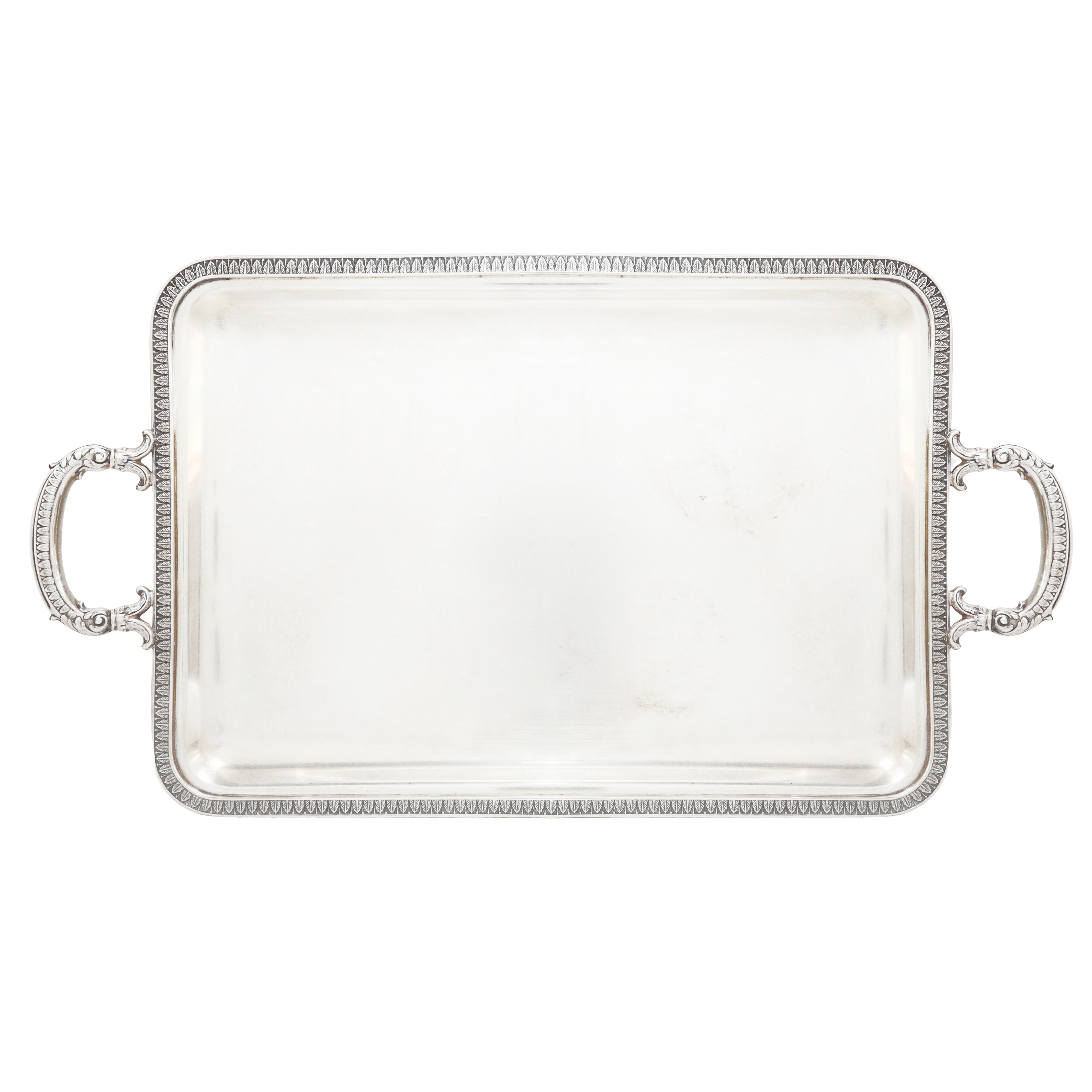 Servizio da tè e caffè in argento 800 stile impero con vassoio