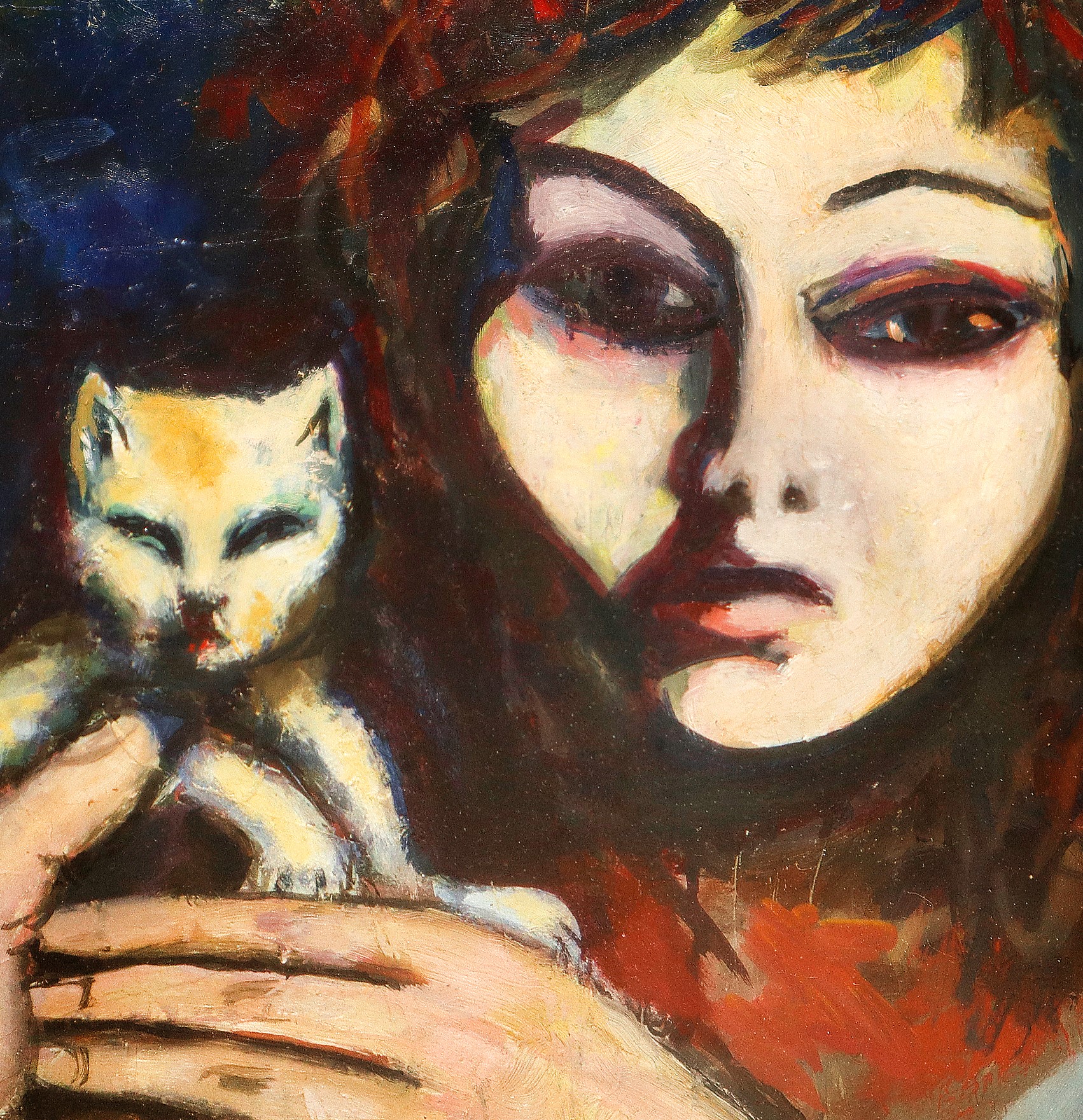 Carlo Treves - Donna con Gatto
