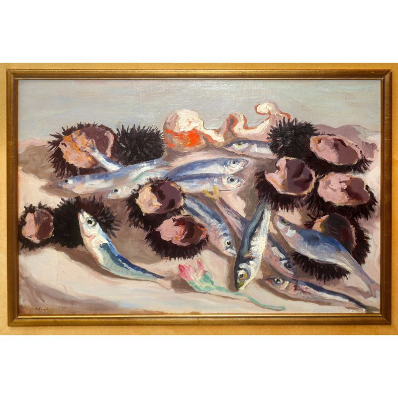 Natura morta con pesci e frutti di mare