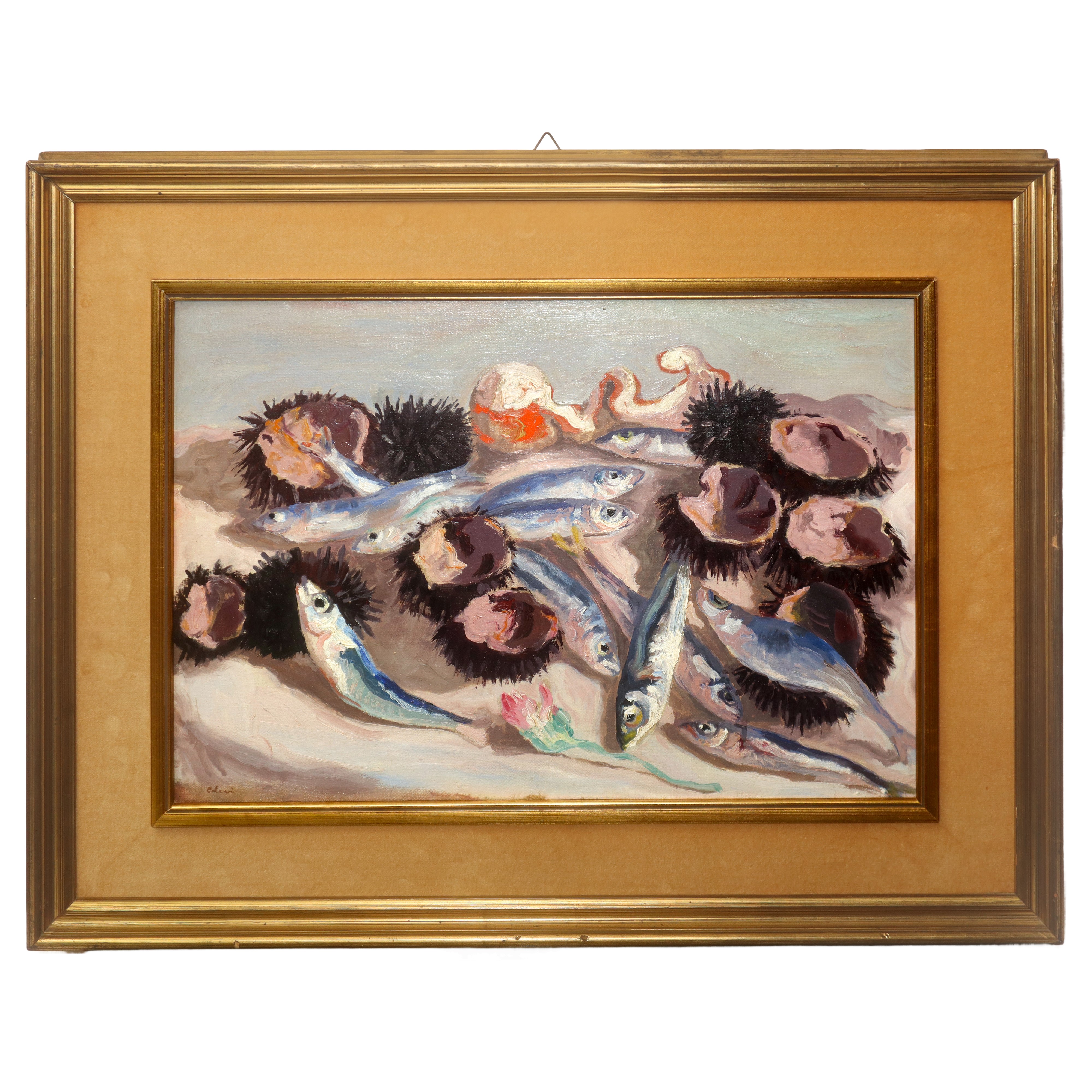 Natura morta con pesci e frutti di mare