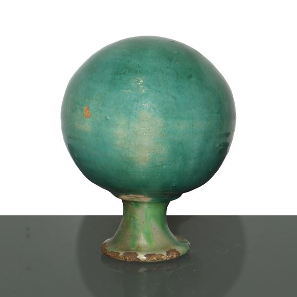 Caltagirone majolica newel bowl